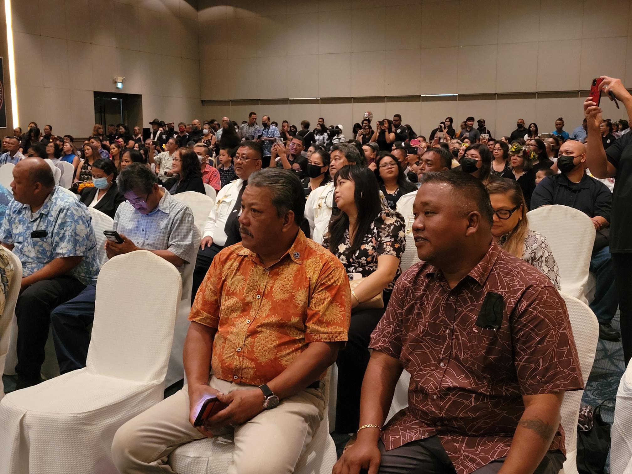 Tinian Mayor Edwin Aldan, Rep. Angel A. Demapan, and Rota Mayor Efraim Atalig were among the elected officials who attended the 9th Cycle Customs and Biosecurity Academy graduation ceremony at Saipan World Resort.