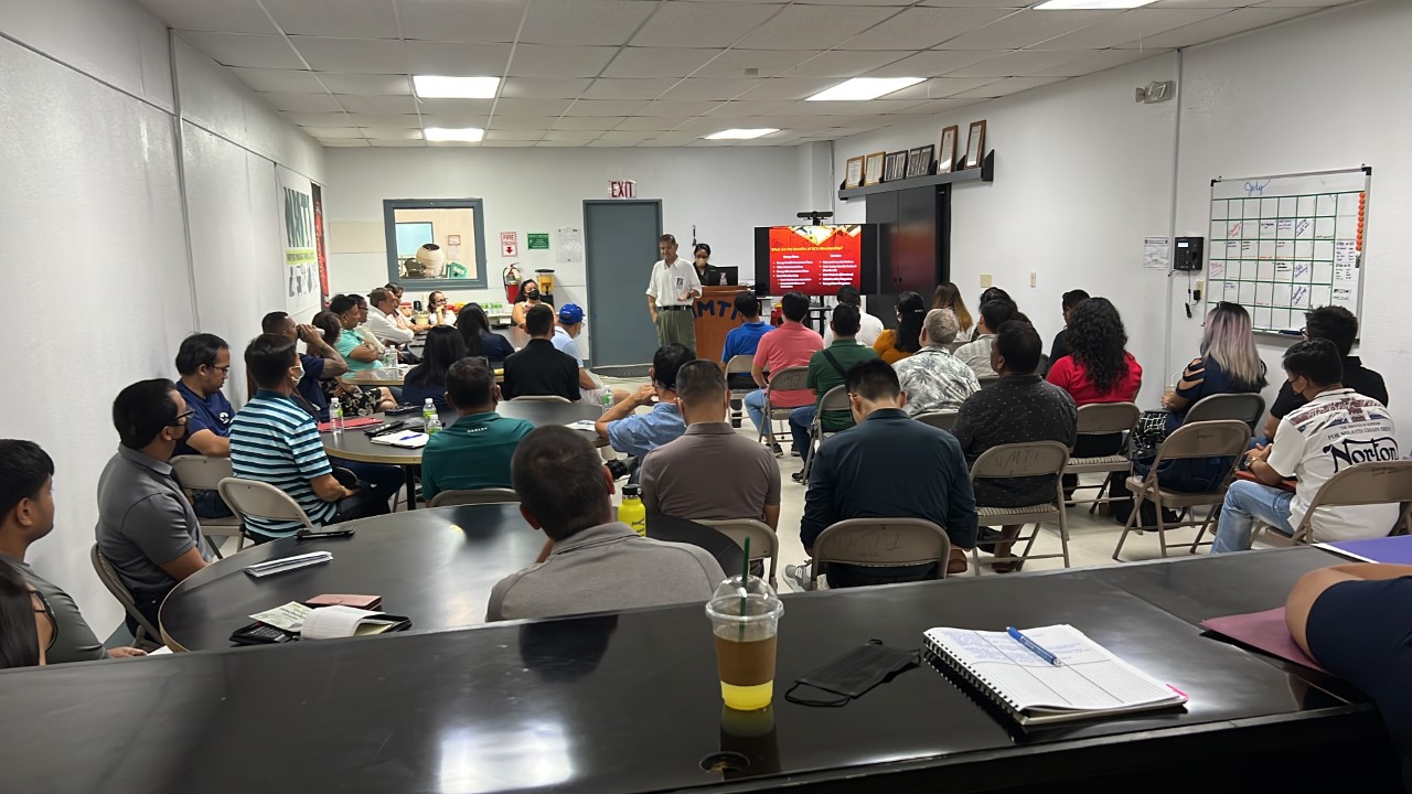 The Northern Marianas Technical Institute and the Guam Contractors Association held an information session on Tuesday at the NMTech Lower Base campus.