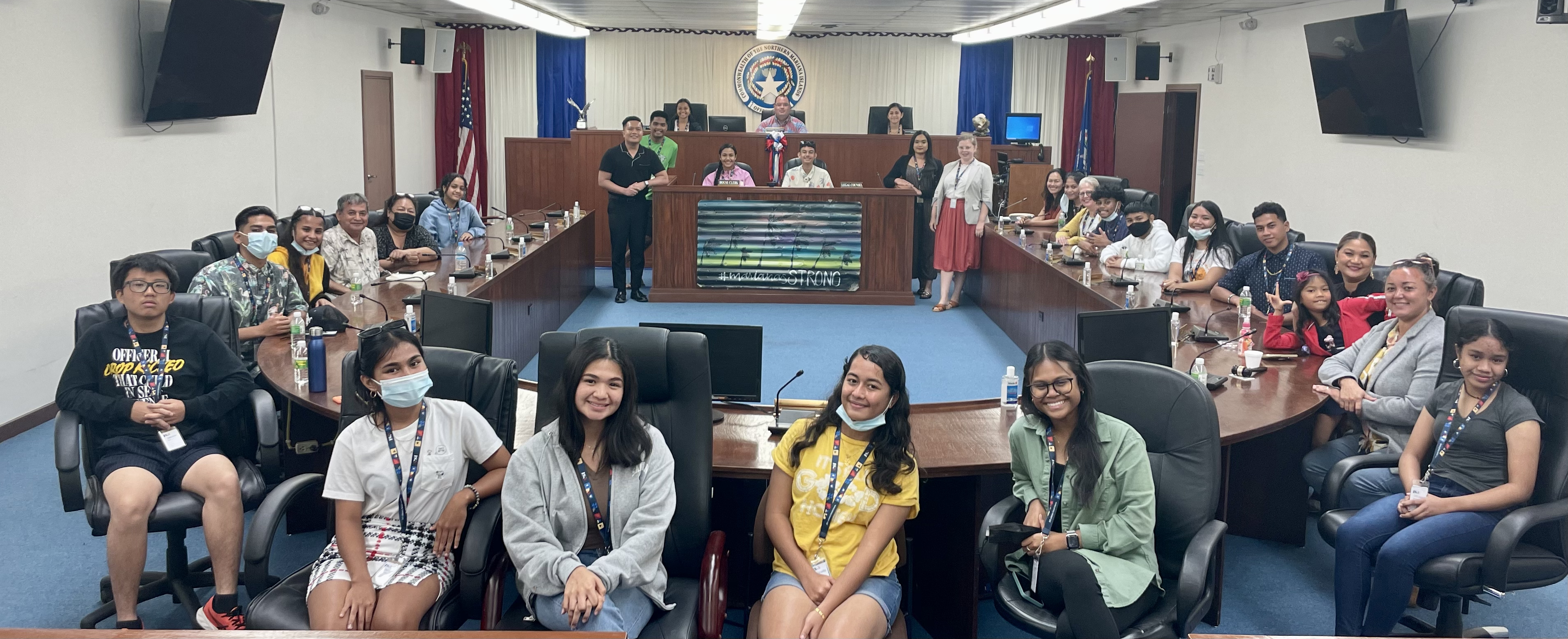 Students from the Junior State of America’s Civics Institute Micronesia program,  hosted this year by Northern Marianas College, recently met with CNMI lawmakers as part of the program’s week-long review of the most pressing issues that democracy faces today. The students, who are from the Federated States of Micronesia, Palau, the CNMI, and Guam, also met with officials from the CNMI judiciary, the District Court for the NMI, and Gov. Ralph DLG Torres. NMC was selected by the JSA to host the week-long program which was funded through a grant from the U.S. Department of the Interior-Office of Insular Affairs. 