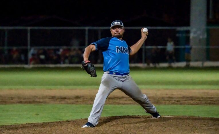 CNMI pitcher Josh Jones in action during the 2022 Pacific Mini Games on Saipan.