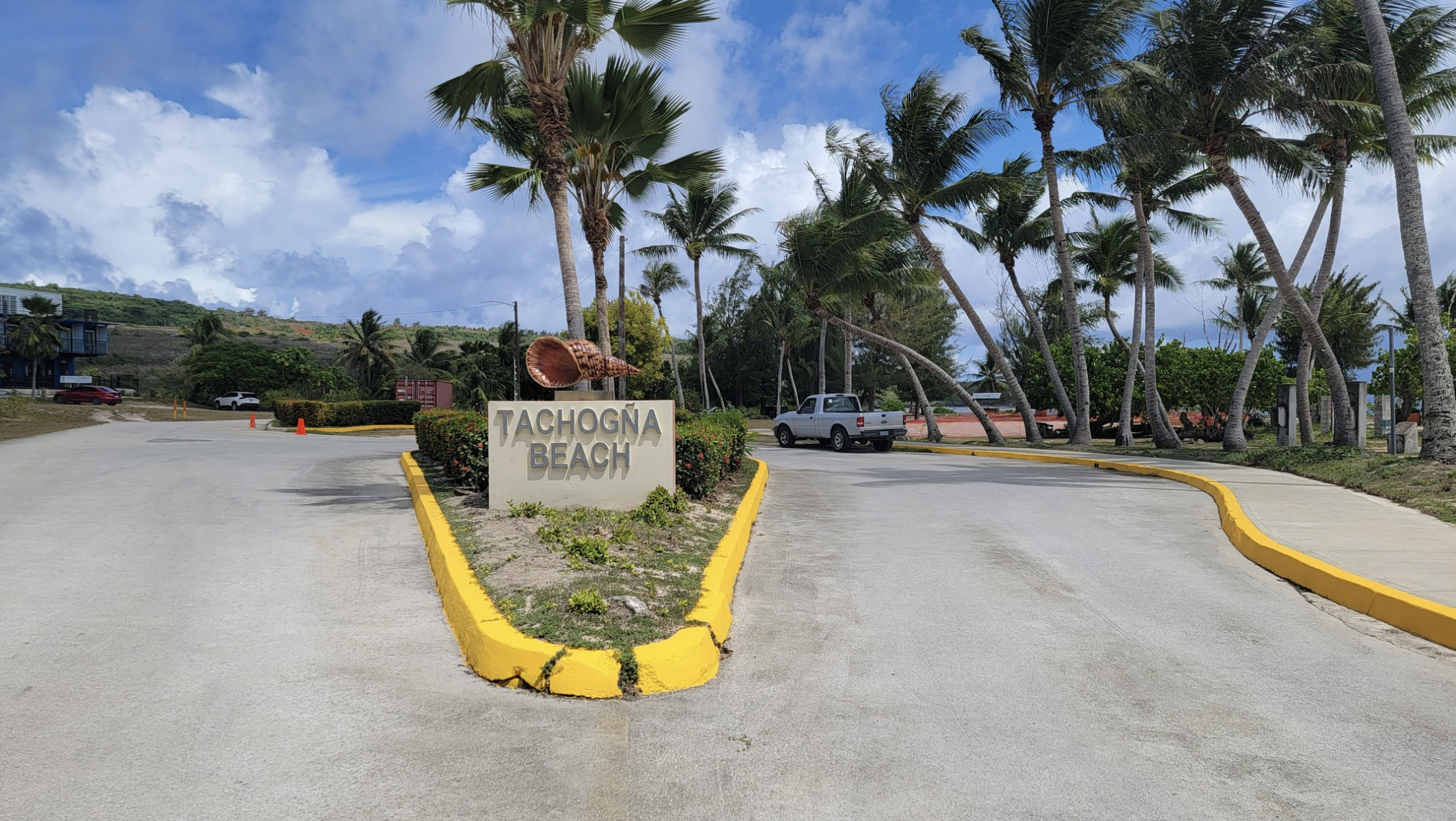Tinian’s Tachogna Beach and Taga Beach pathways and parking lots have been water blasted and painted recently.