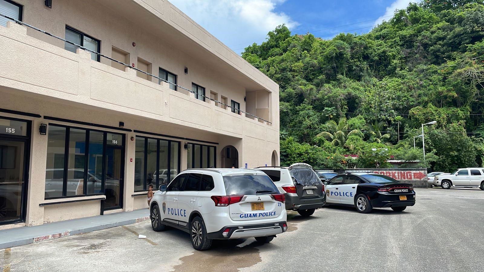 Guam police respond to a report of an expired body in Tamuning on Friday afternoon.