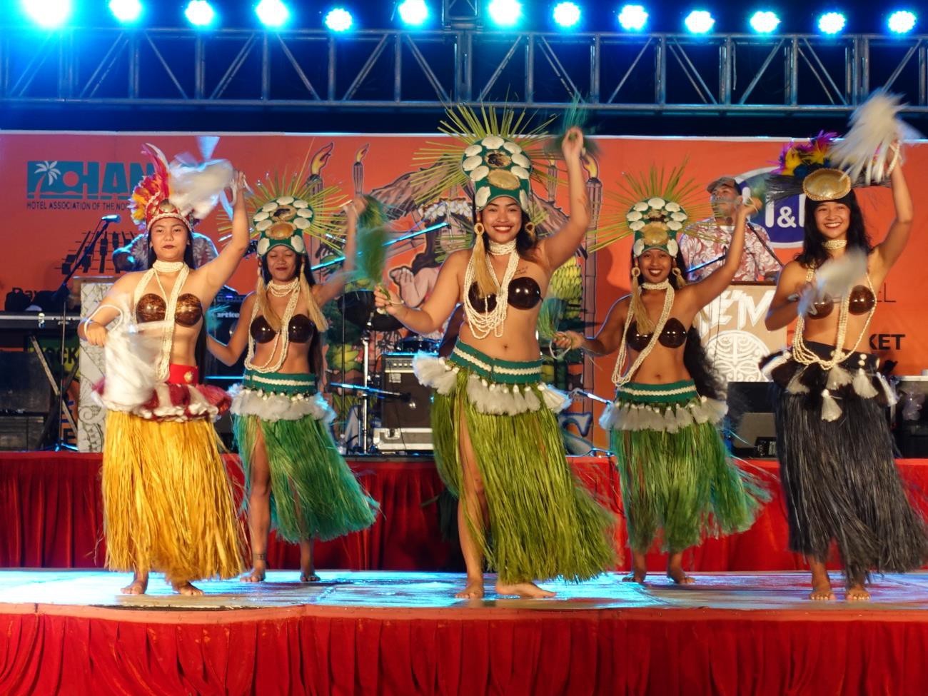 Polynesian dance group Teivi Maori entertains on June 25, 2022, at the Taste of the Marianas International Food Festival & Beer Garden in Saipan.