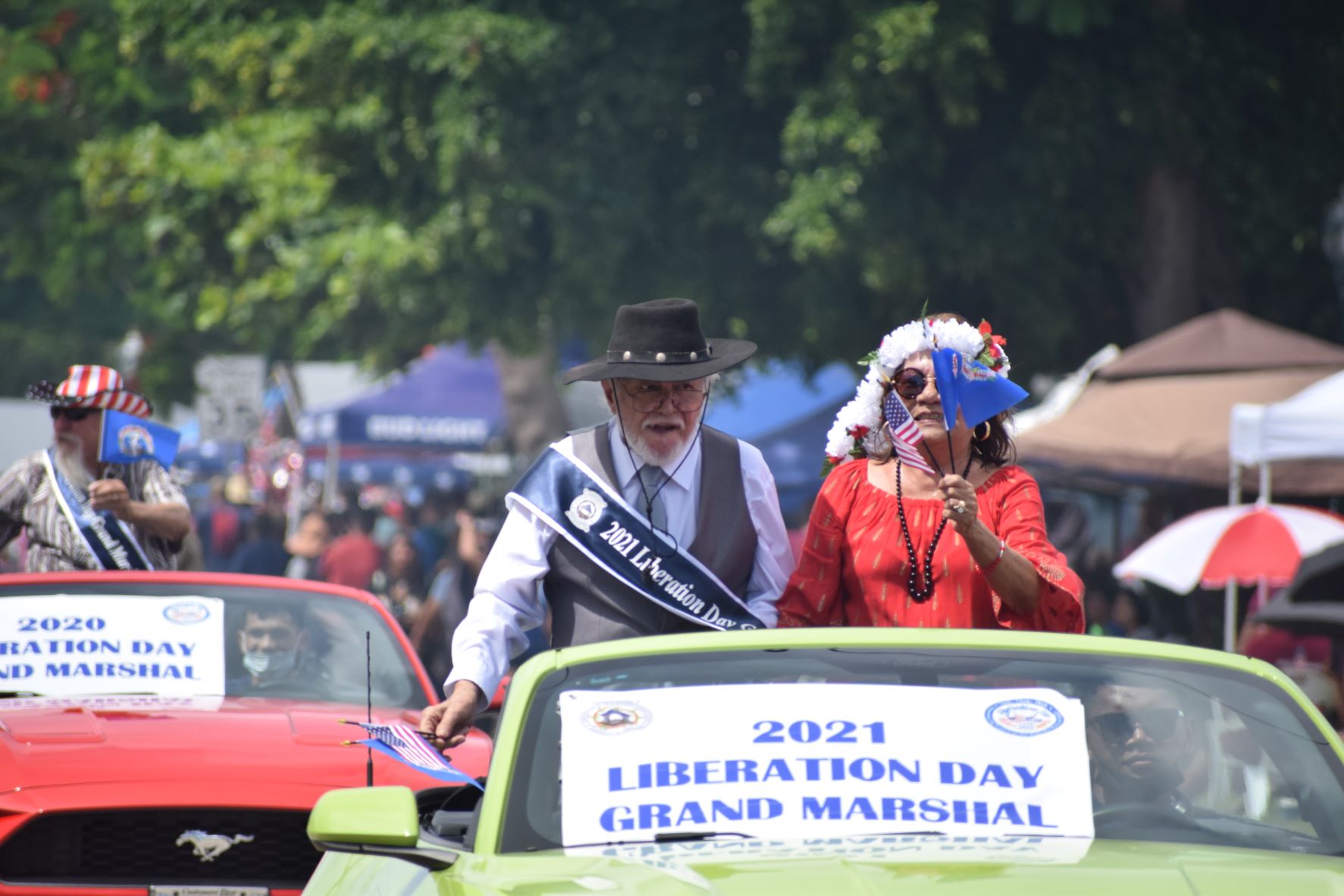 2020 grand marshal former Rep. Stanley T. Torres and wife.