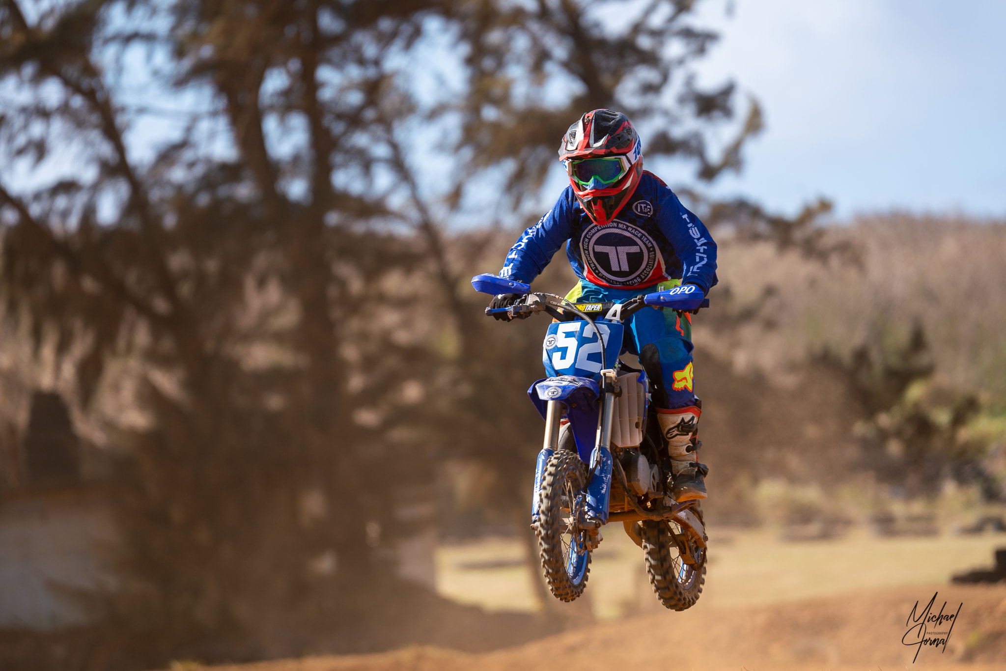 Stanley Iakopo Jr. braces for landing in the Monster Energy Points Race Series at Cow Town Raceway Park.
