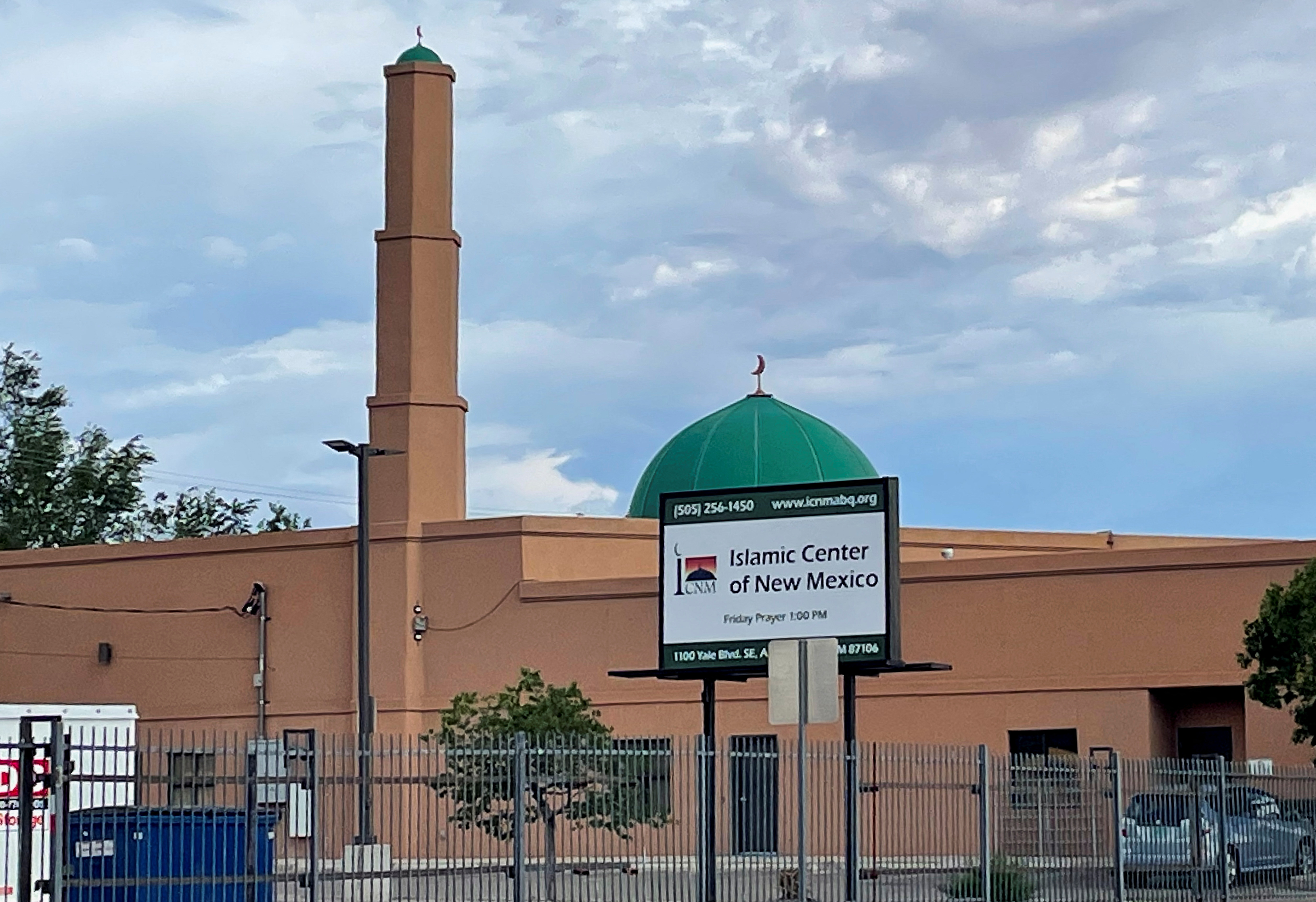 View of the Islamic Center For New Mexico mosque, where some of the four Muslim men murdered in the city in the last nine months, worshipped, in Albuquerque, New Mexico, Aug. 10, 2022.