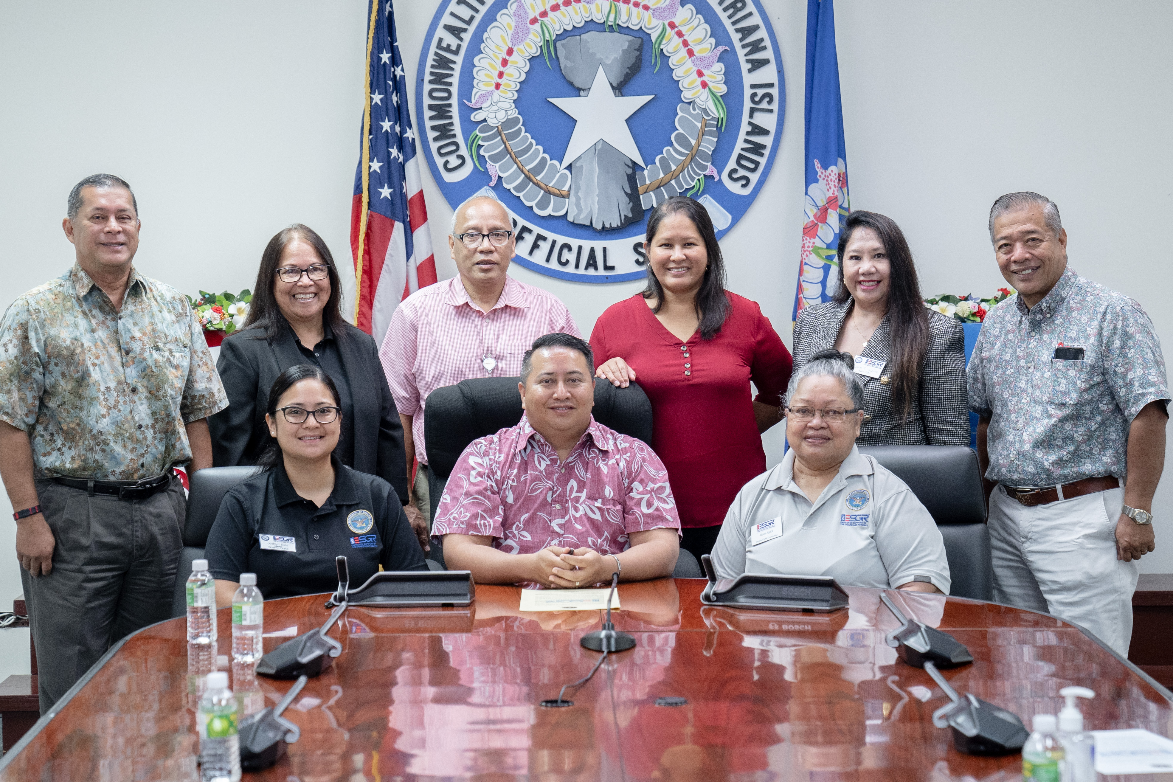 On Monday, Gov. Ralph DLG. Torres, the CNMI Employer of the Guard and Reserve Area Committee Chair Dr. Rita A. Sablan, ESGR Area Committee Ombudsman Joann Aquino, ESGR Employer Outreach Coordinator Rose Igitol and local partners proclaimed the week of August 8-12, 2022 as Employer Support of the Guard and Reserve Week.