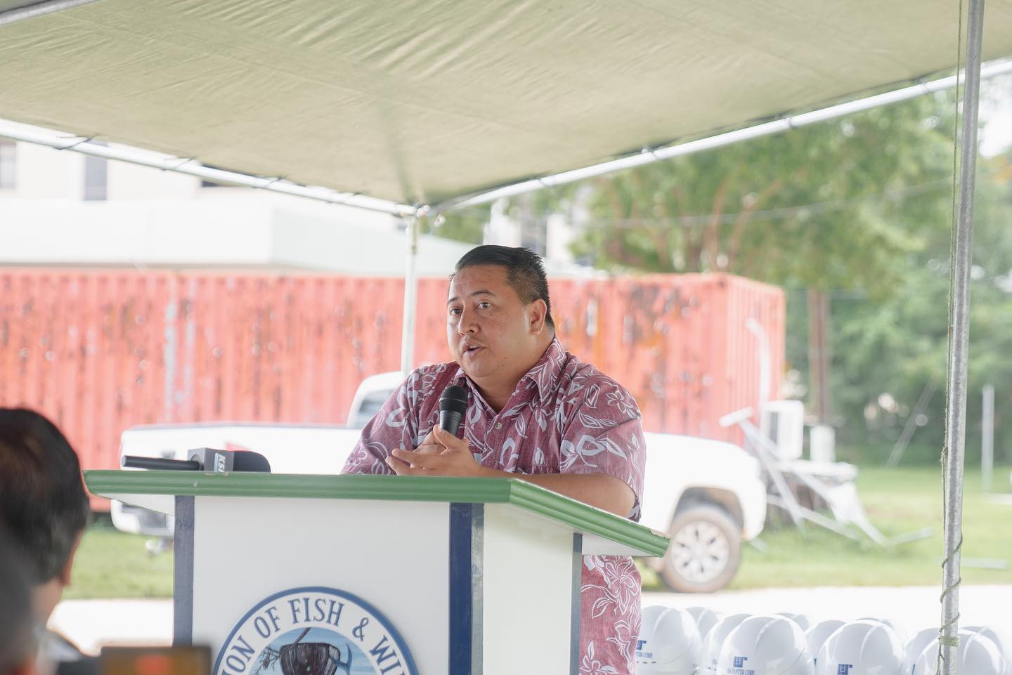 Gov. Ralph DLG Torres highlights the importance of Garapan Fishing Base to the island community.