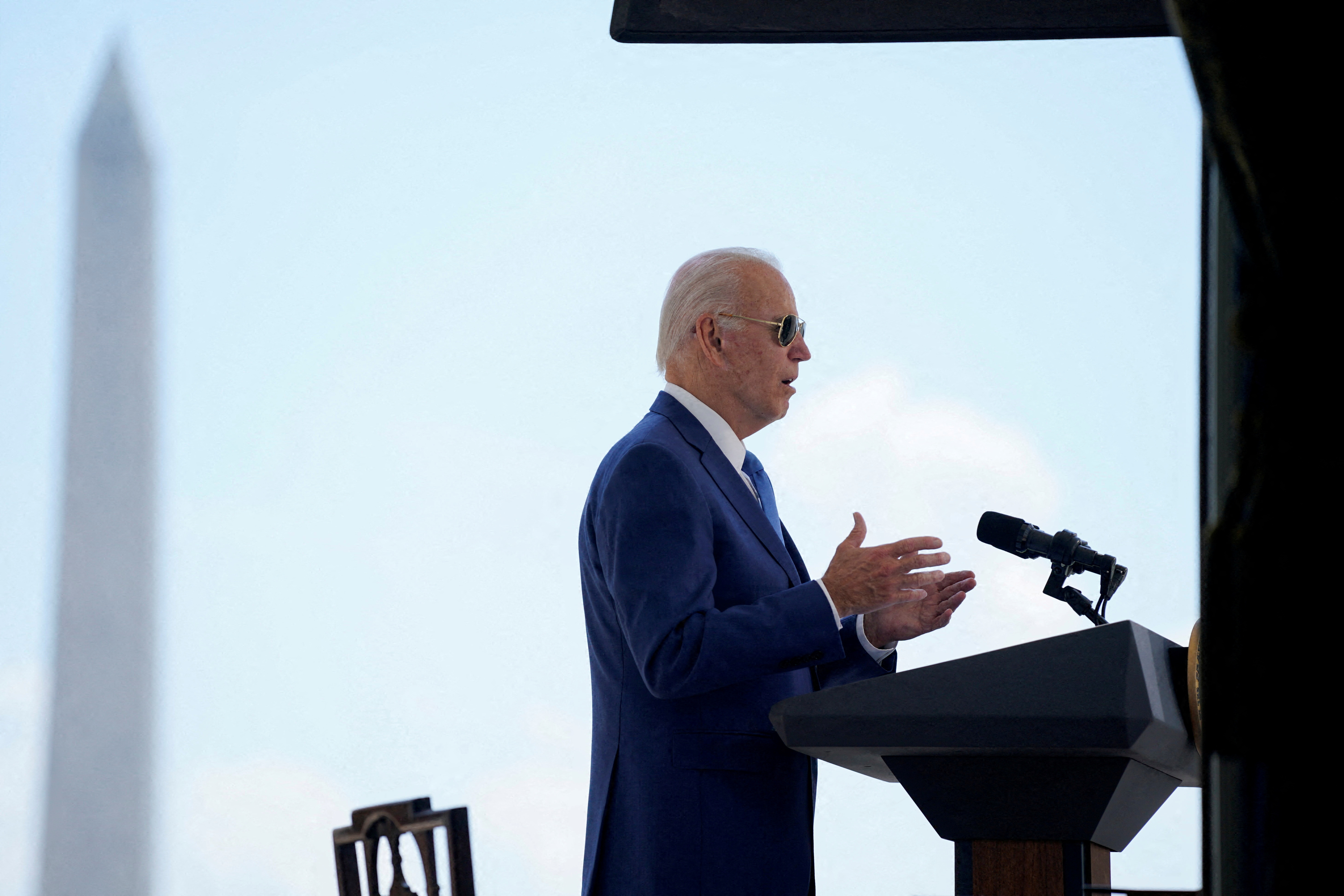 President Joe Biden speaks before signing two bills aimed at combating fraud in the Covid-19 small business relief programs in Washington, D.C. on Aug. 5, 2022.