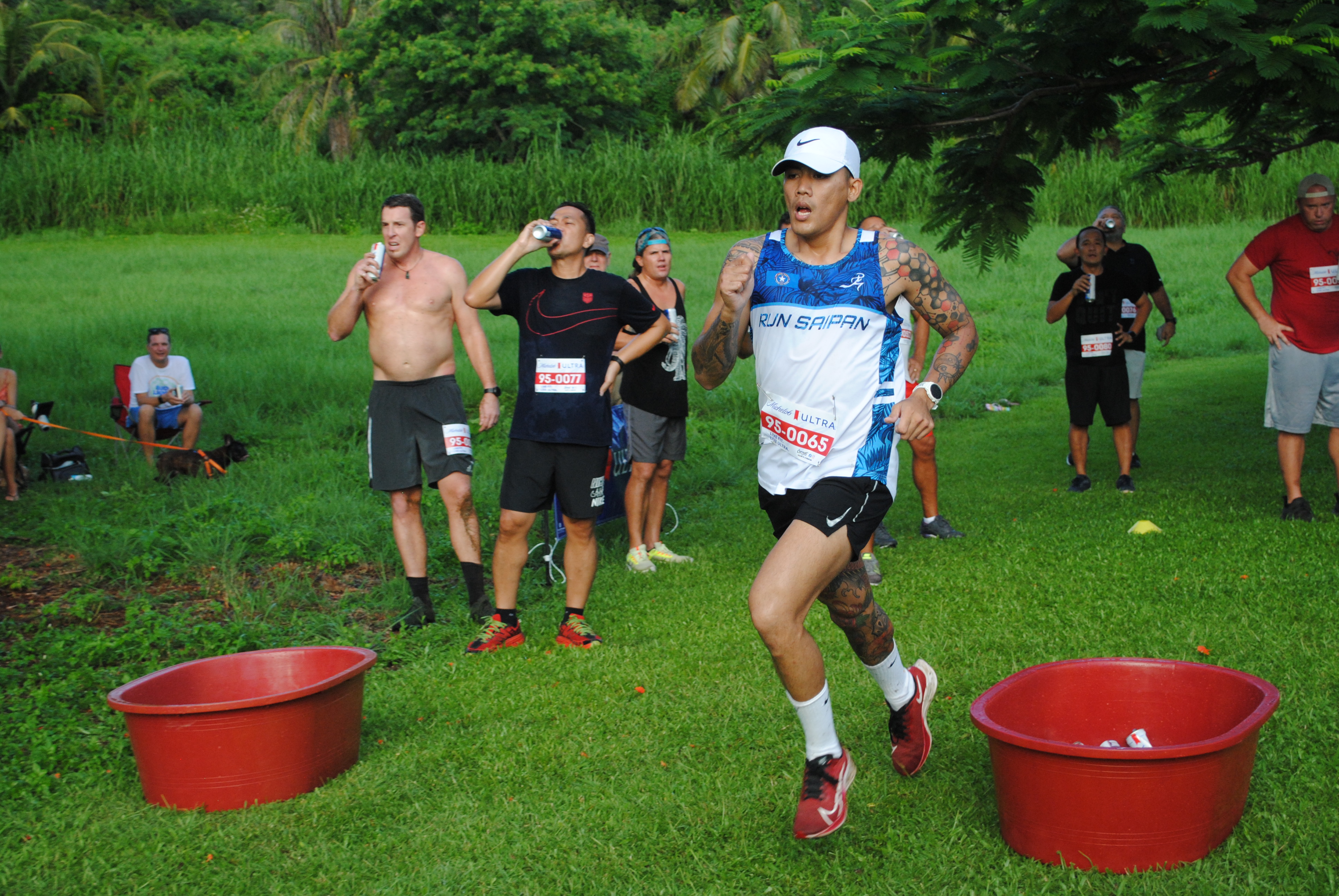 Michael Mancao pushes through the final lap.