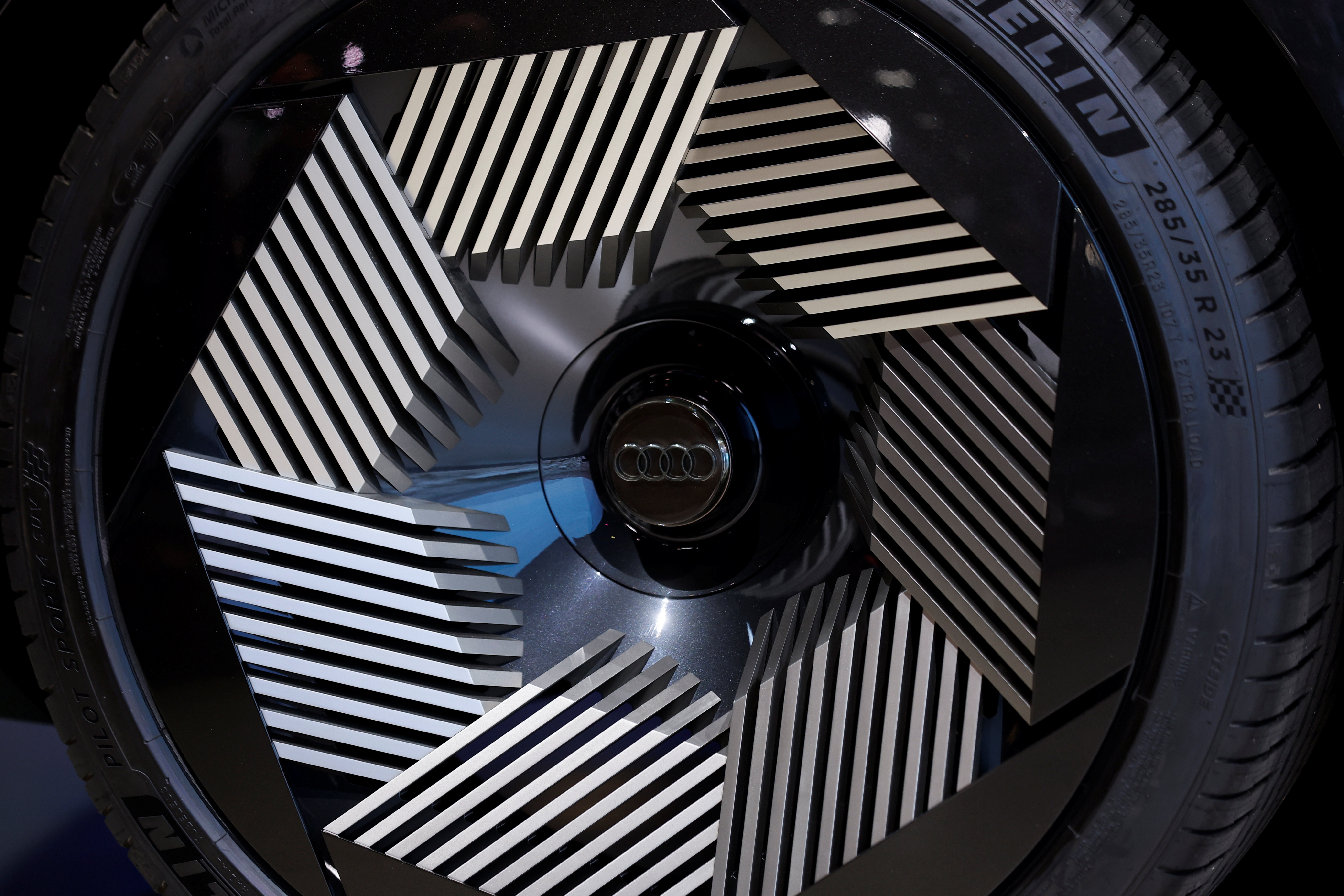 The Audi Skysphere electric concept car is seen at its exhibition space, at the Viva Technology conference dedicated to innovation and startups at Porte de Versailles exhibition center in Paris, France on June 15, 2022.