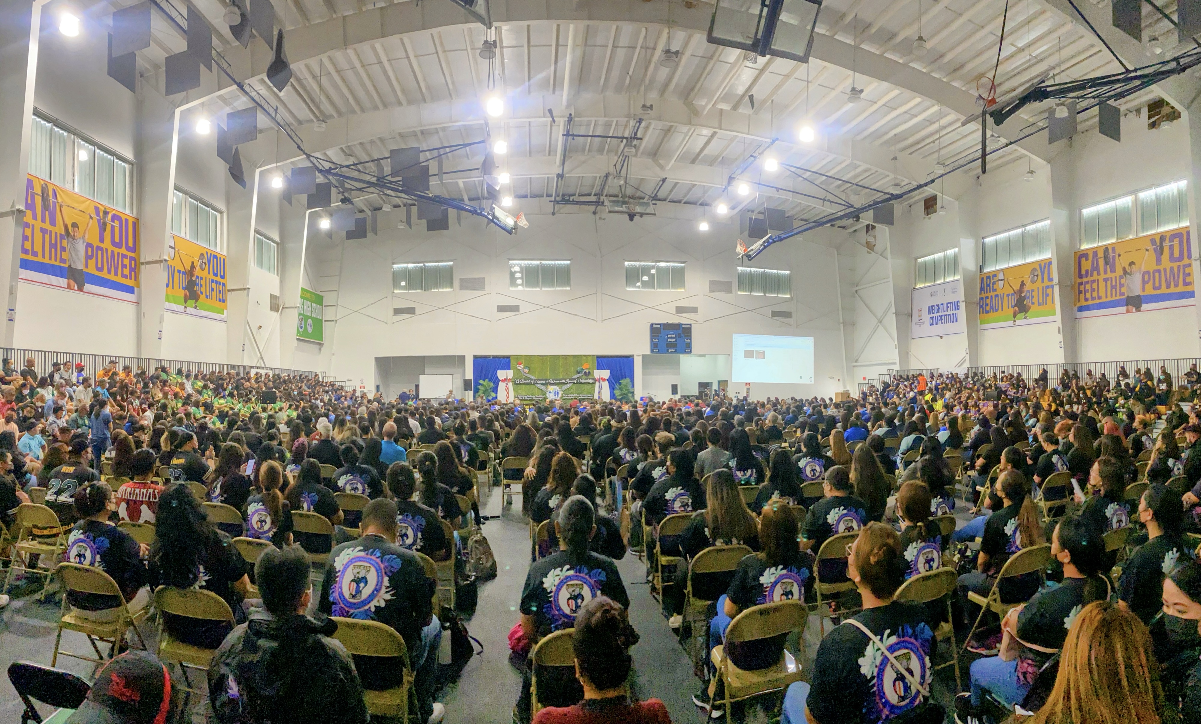 Public School System  personnel from Saipan, Tinian and Rota gather at the MHS gymnasium Monday for a two-day professional development session.