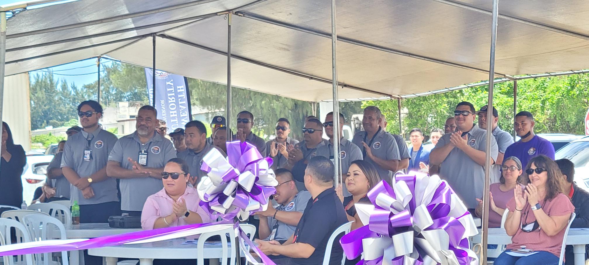 Commonwealth Office of Transit Authority team members stand as they are recognized by Special Assistant for Public Transportation Alfreda Camacho Maratita (not in photo).