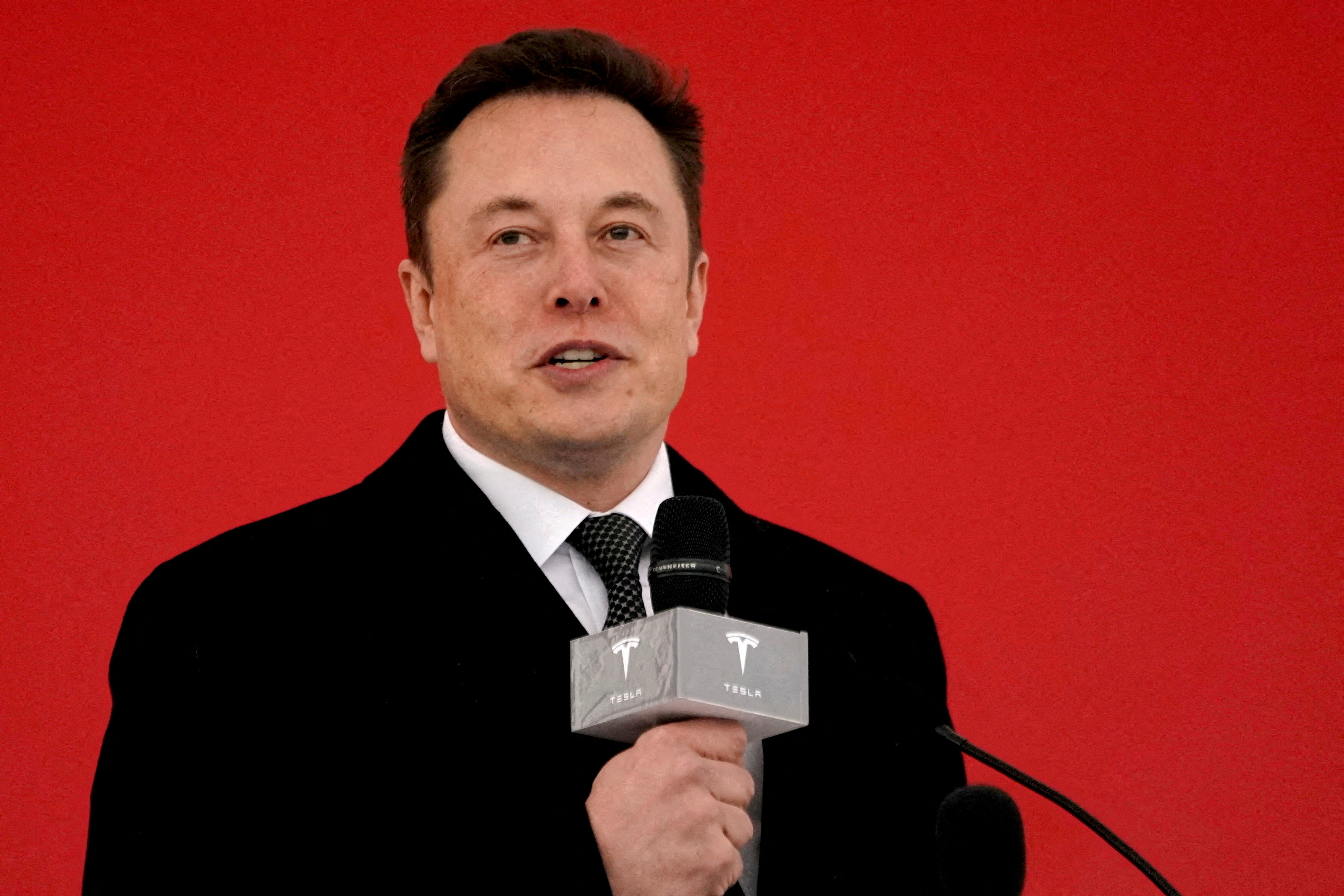 Tesla CEO Elon Musk attends the Tesla Shanghai Gigafactory groundbreaking ceremony in Shanghai, China, Jan. 7, 2019.