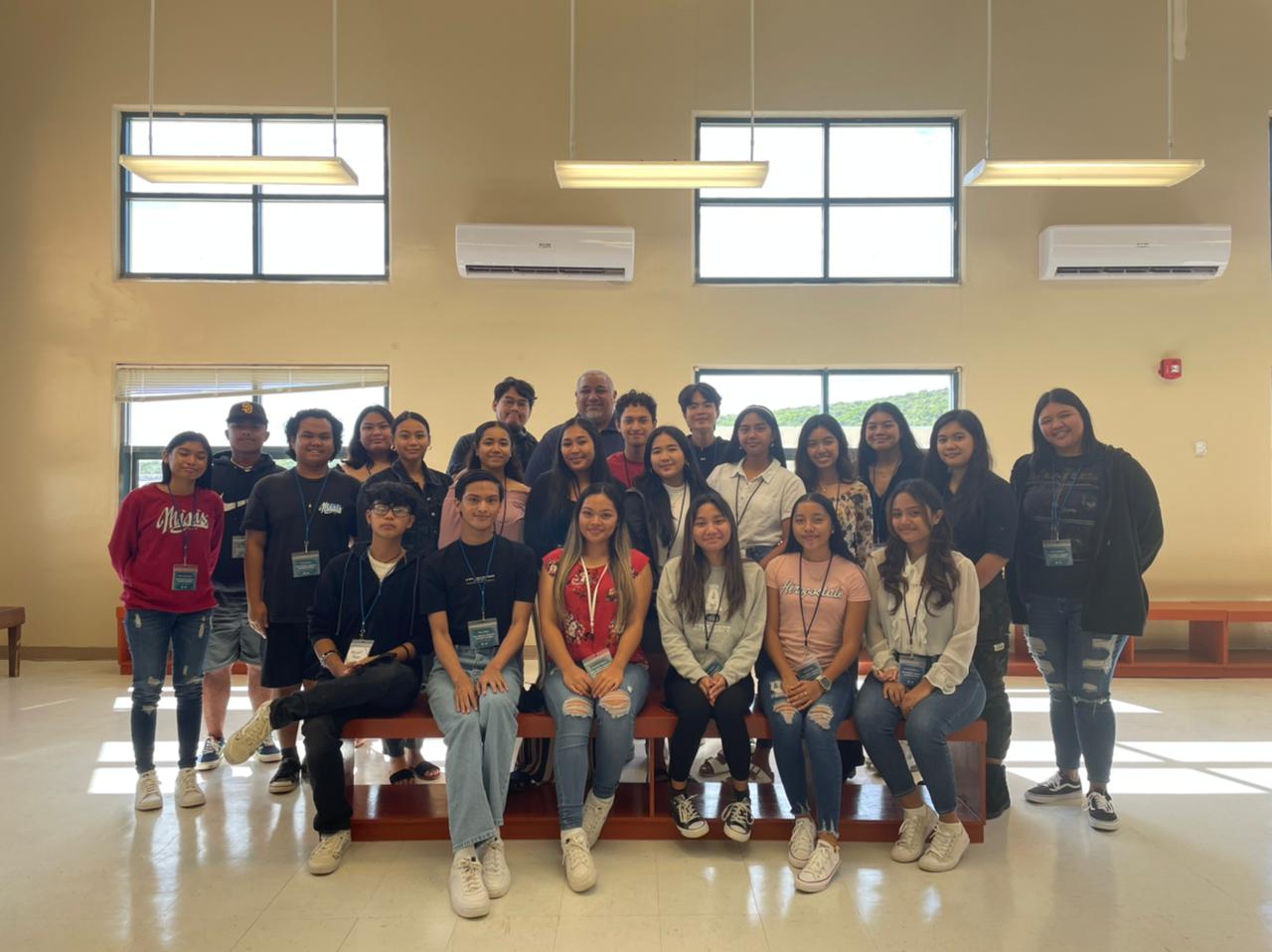 Student interns who participated in the suicide intervention training conducted by the Commonwealth Healthcare Corporation-Community Guidance Center pose for a photo.