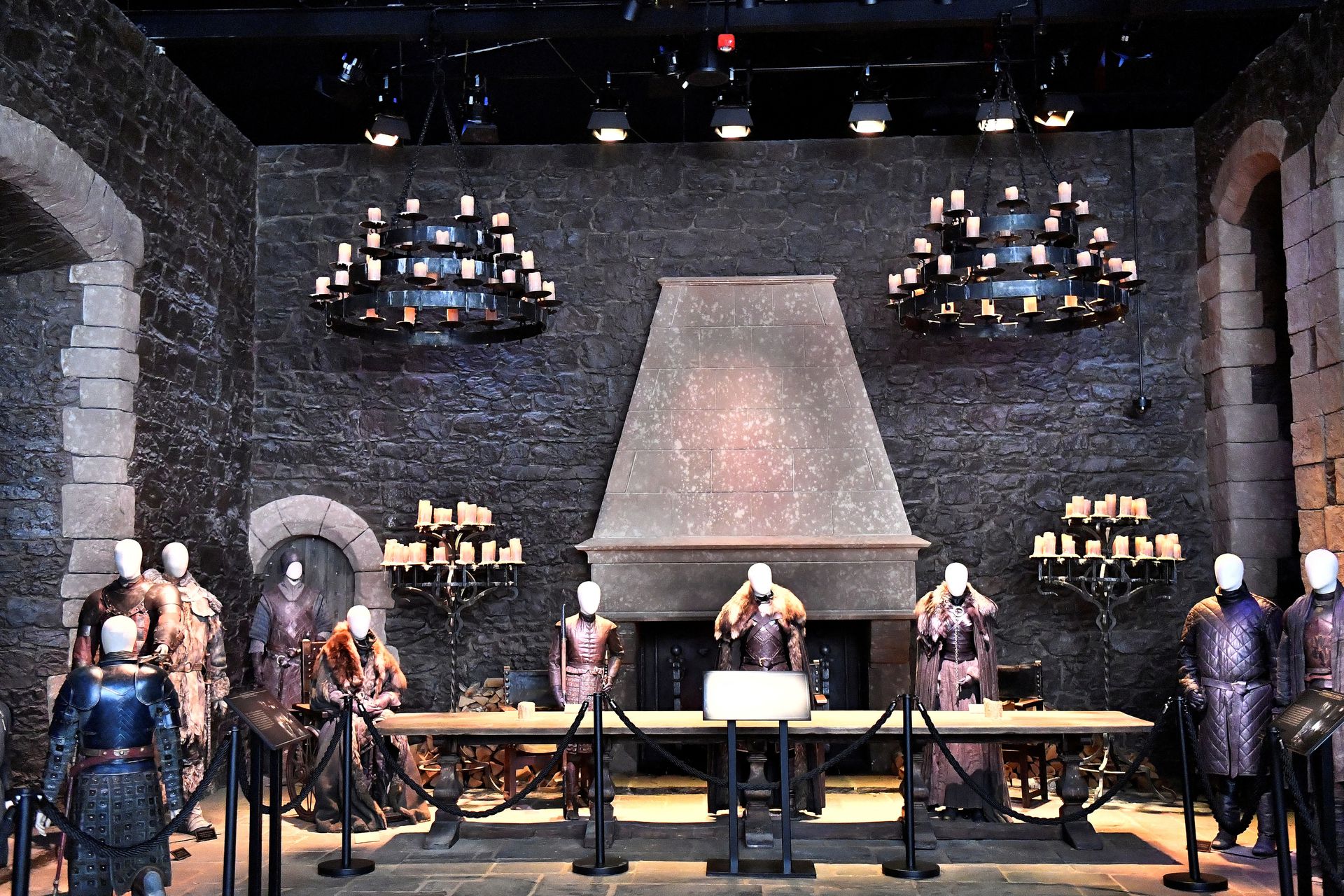 The set of the Great Hall from the TV show Game of Thrones is seen during the media preview day for the opening of the new Game of Thrones studio tour at Linen Mill Studios in Banbridge, Northern Ireland, Feb. 2, 2022. 