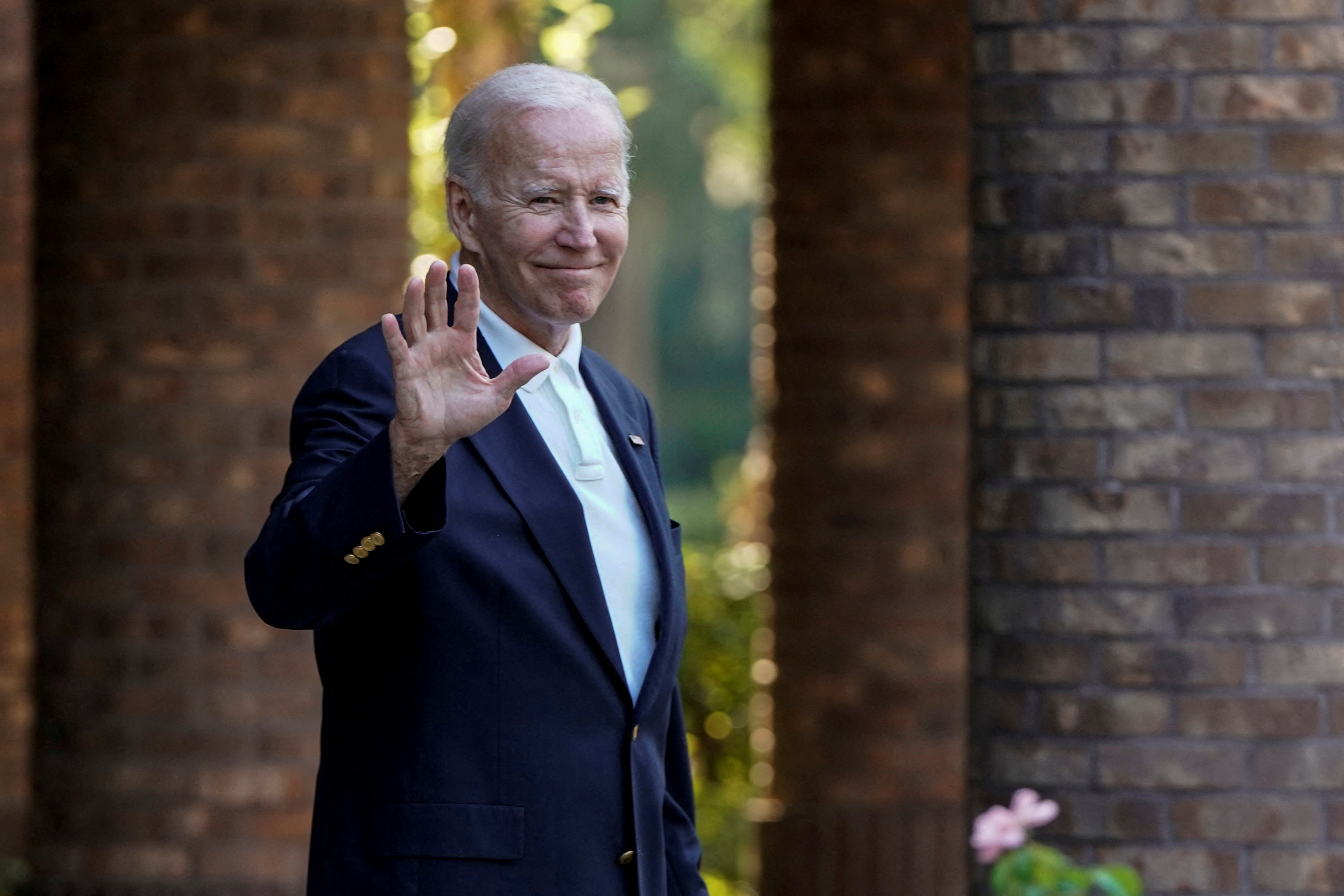 President Joe Biden departs from Holy Spirit Catholic Church after attending Mass on St. Johns Island, South Carolina, Aug. 13, 2022.
