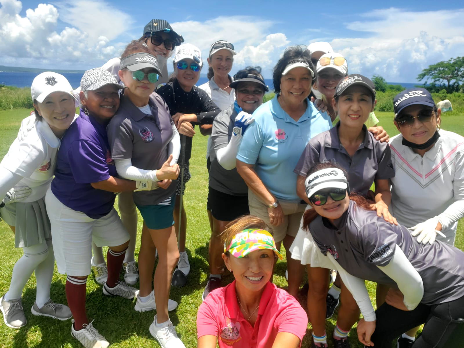 CNMI Women’s Golf Association members pose for a photo before the start of their August golf tournament at Coral Ocean Resort.