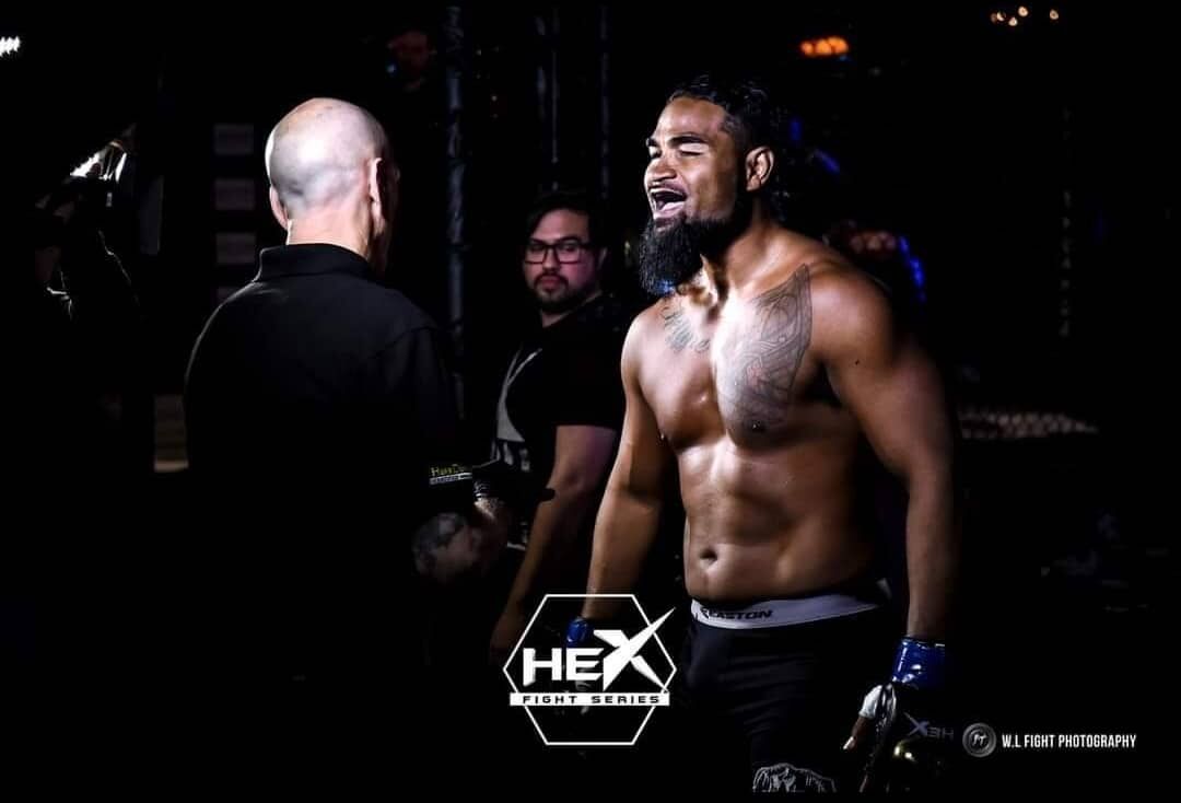 Kelvin "The Big Hit" Fitial prepares for a fight at the Hex Fight Series in Melbourne, Australia in this file photo.