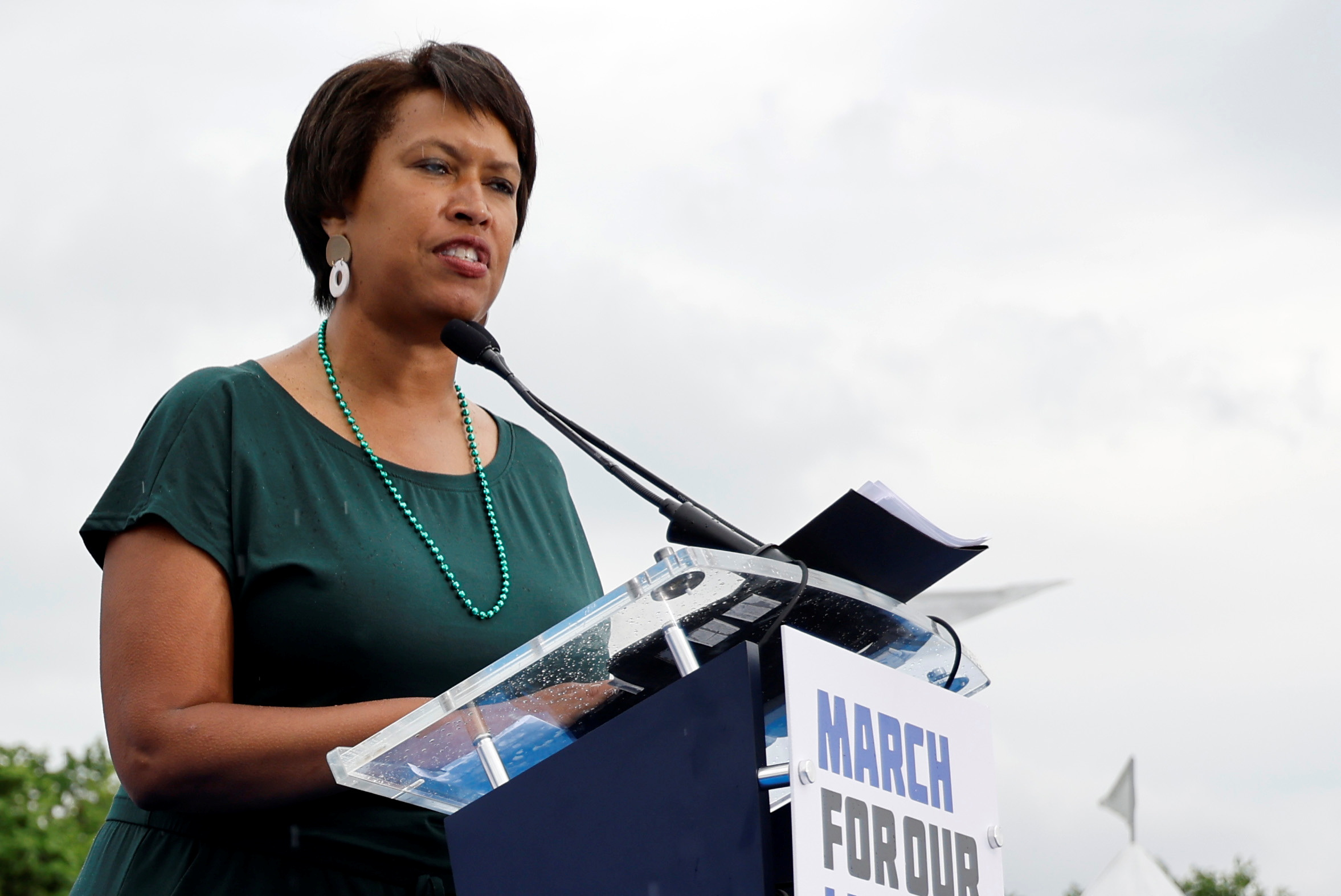 Mayor of Washington, D.C., Muriel Bowser speaks during the March for Our Lives, one of a series of nationwide protests against gun violence, on the National Mall in Washington, D.C., June 11, 2022.