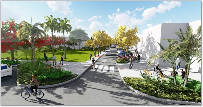 The future Coffee Tree Mall as viewed from Micro Beach.