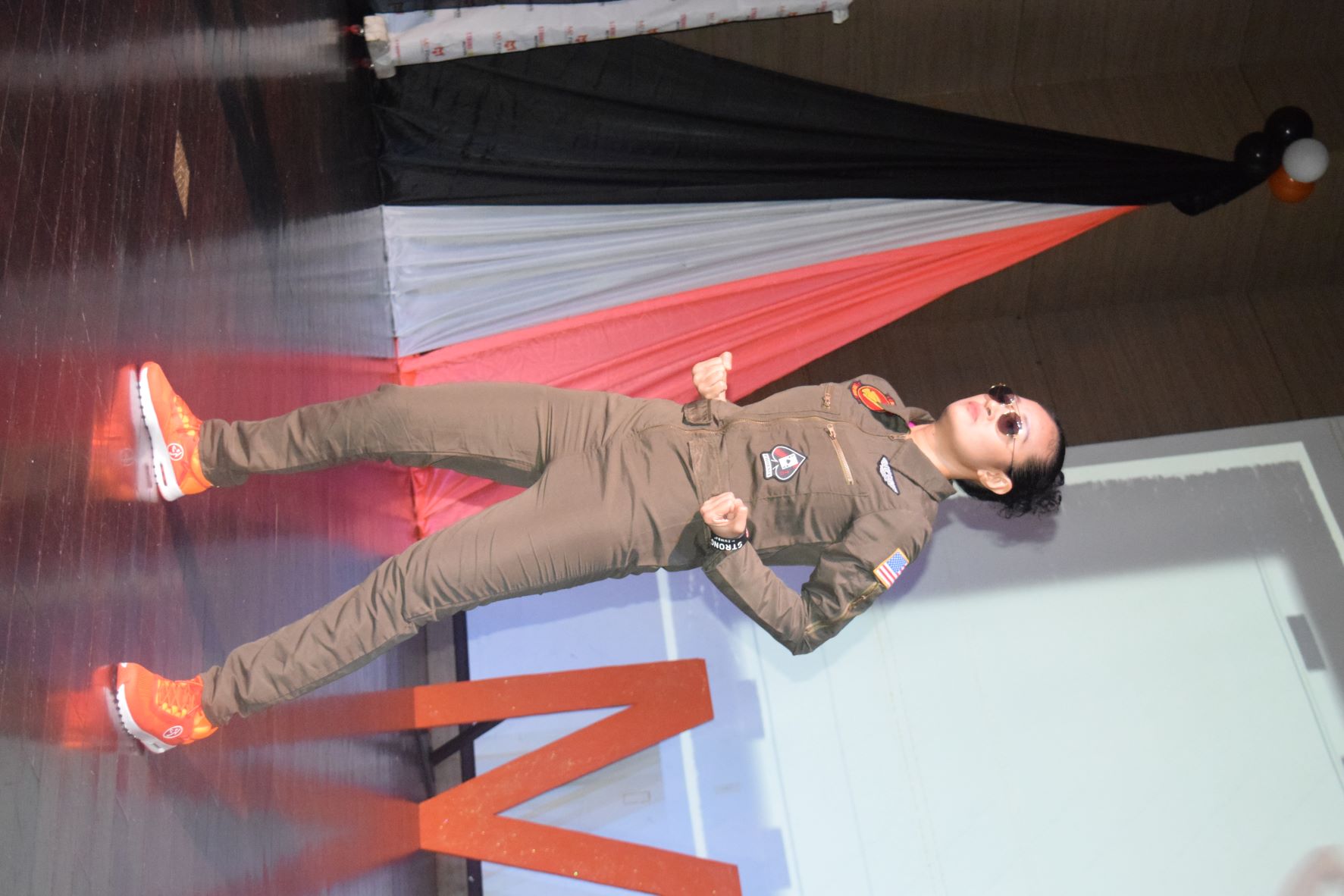 M2 Fitness's Mita Pelicano performs a dance number.