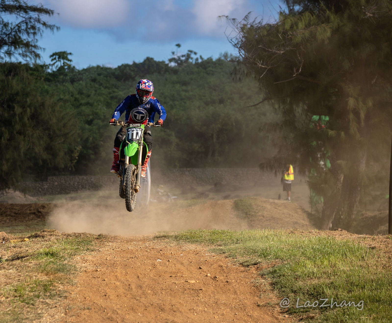 Shane Alvarez gets some air in the Expert Open Class of the 2022 Monster Energy Points Race Series on Sunday at Cow Town Raceway Park.