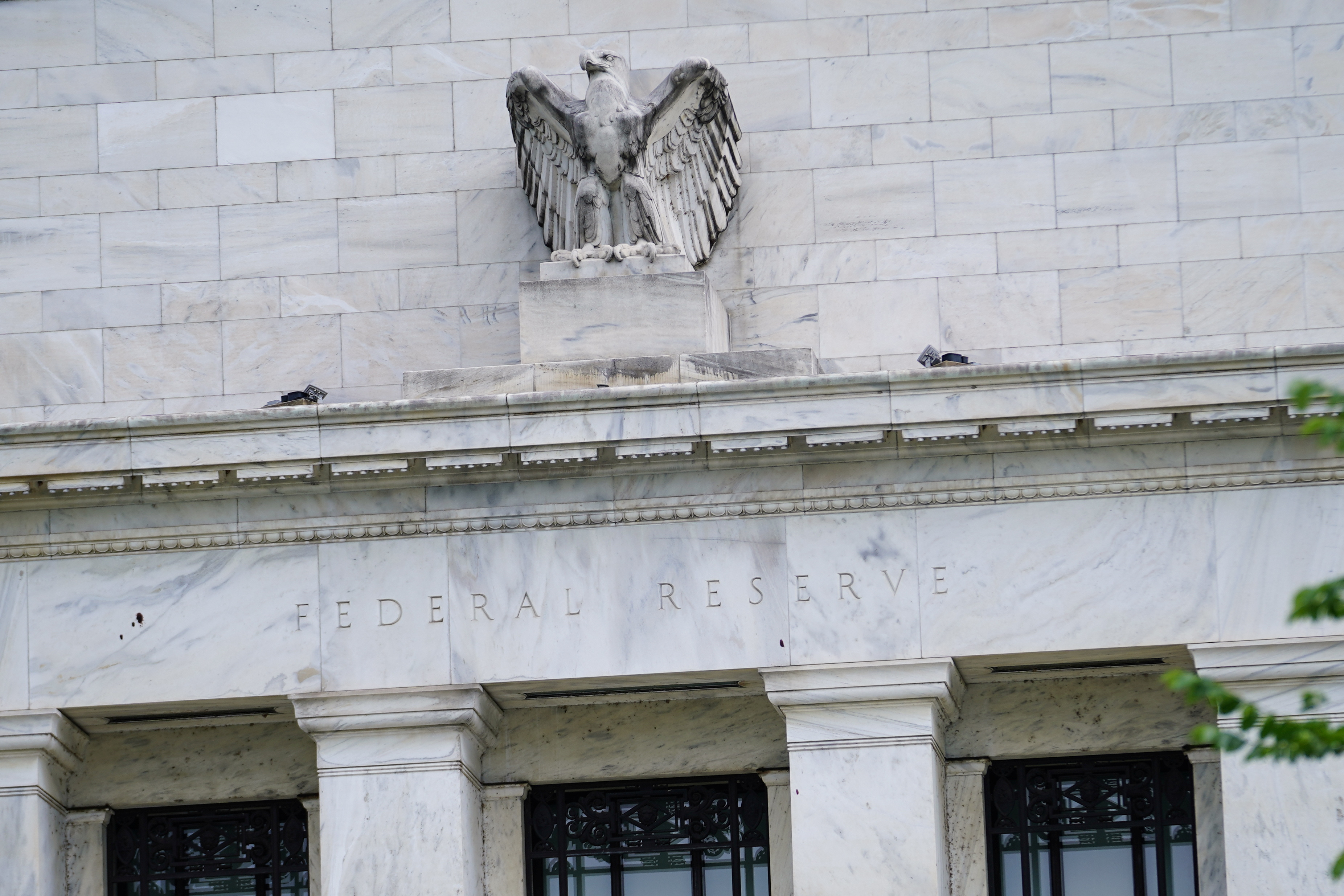 The exterior of the Marriner S. Eccles Federal Reserve Board Building is seen in Washington, D.C., June 14, 2022.
