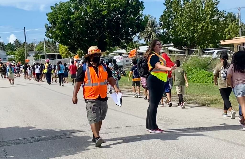 WSR personnel  and students are headed to their designated evacuation zone, the Office of the Saipan Mayor's As Perdido Animal Shelter.