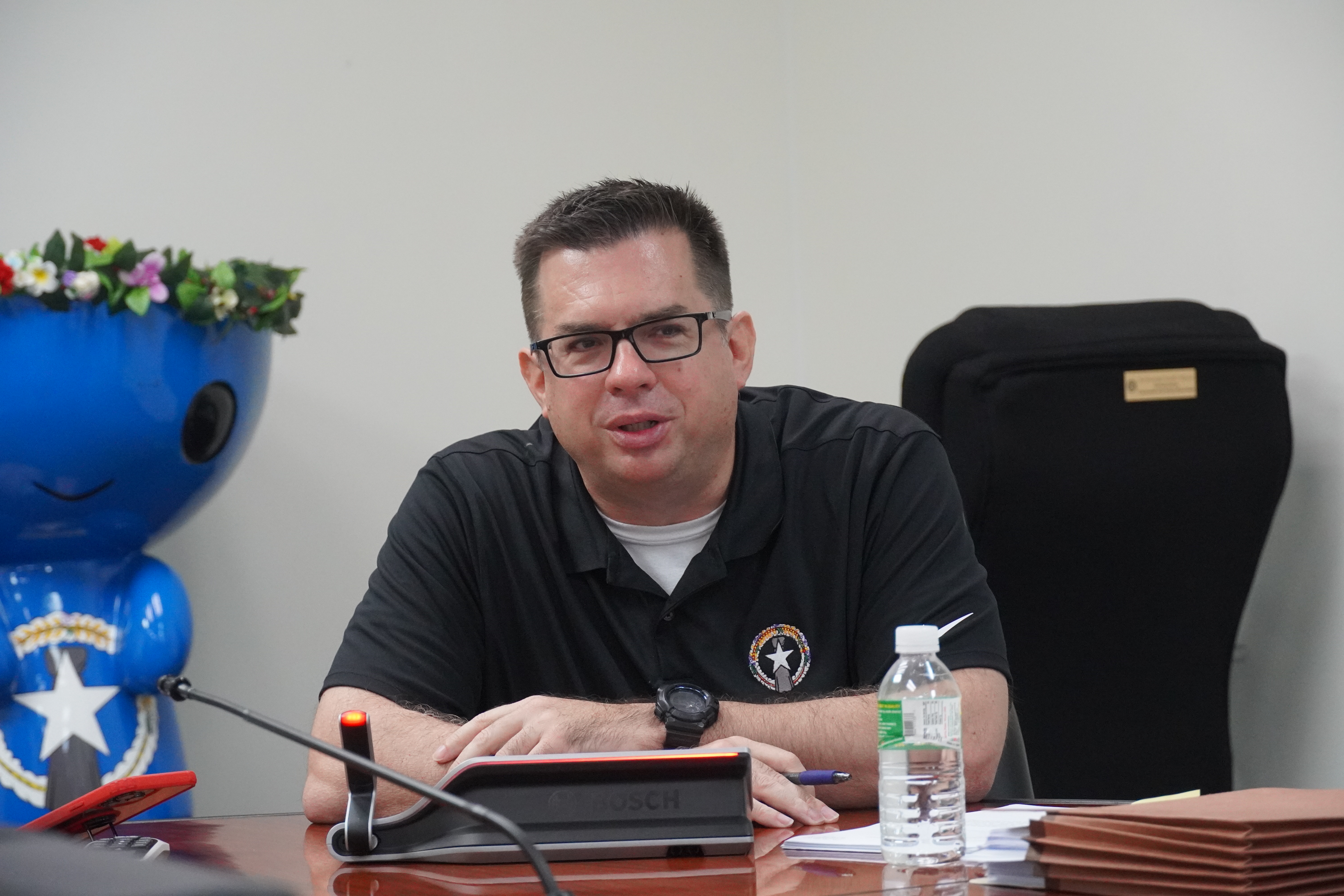 Office of the Governor legal counsel Gilbert J. Birnbrich responds to a question regarding the administration's proposed fiscal year 2023 budget.