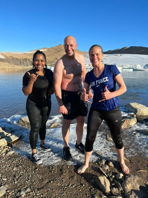 Air Force Master Sgt. Tiona Jones and friends in Greenland.