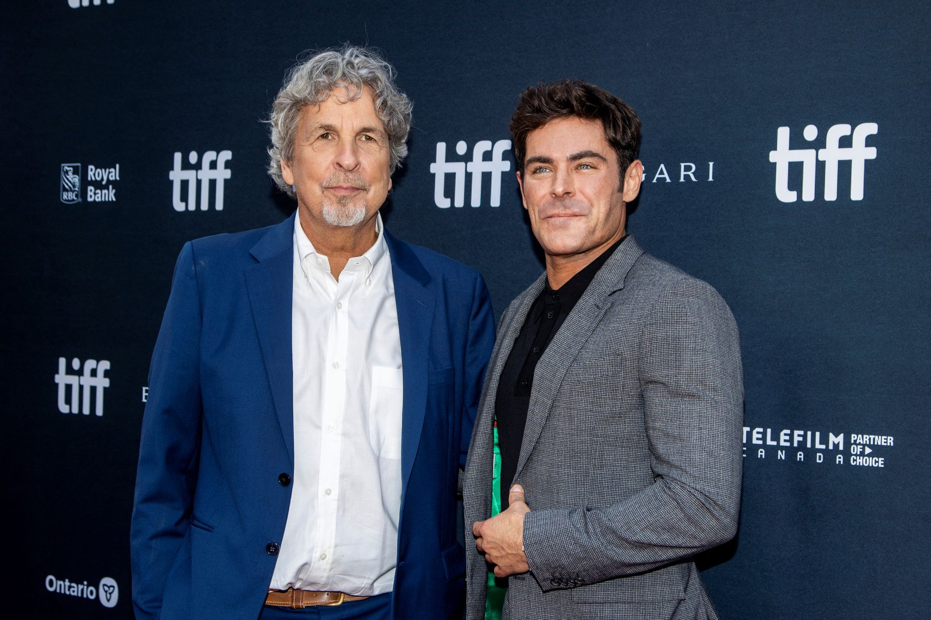 Director Peter Farrelly with Zac Efron at the premiere of "The Greatest Beer Run Ever" at the Toronto International Film Festival in Toronto, Ontario, Canada on Sept. 13, 2022.