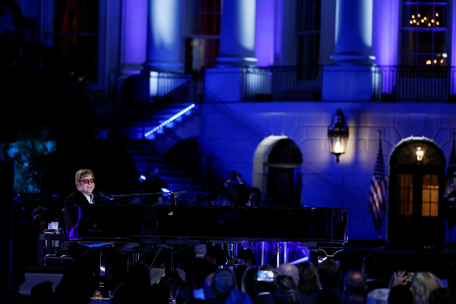 British singer Elton John performs at the White House in Washington, D.C., Sept. 23, 2022.