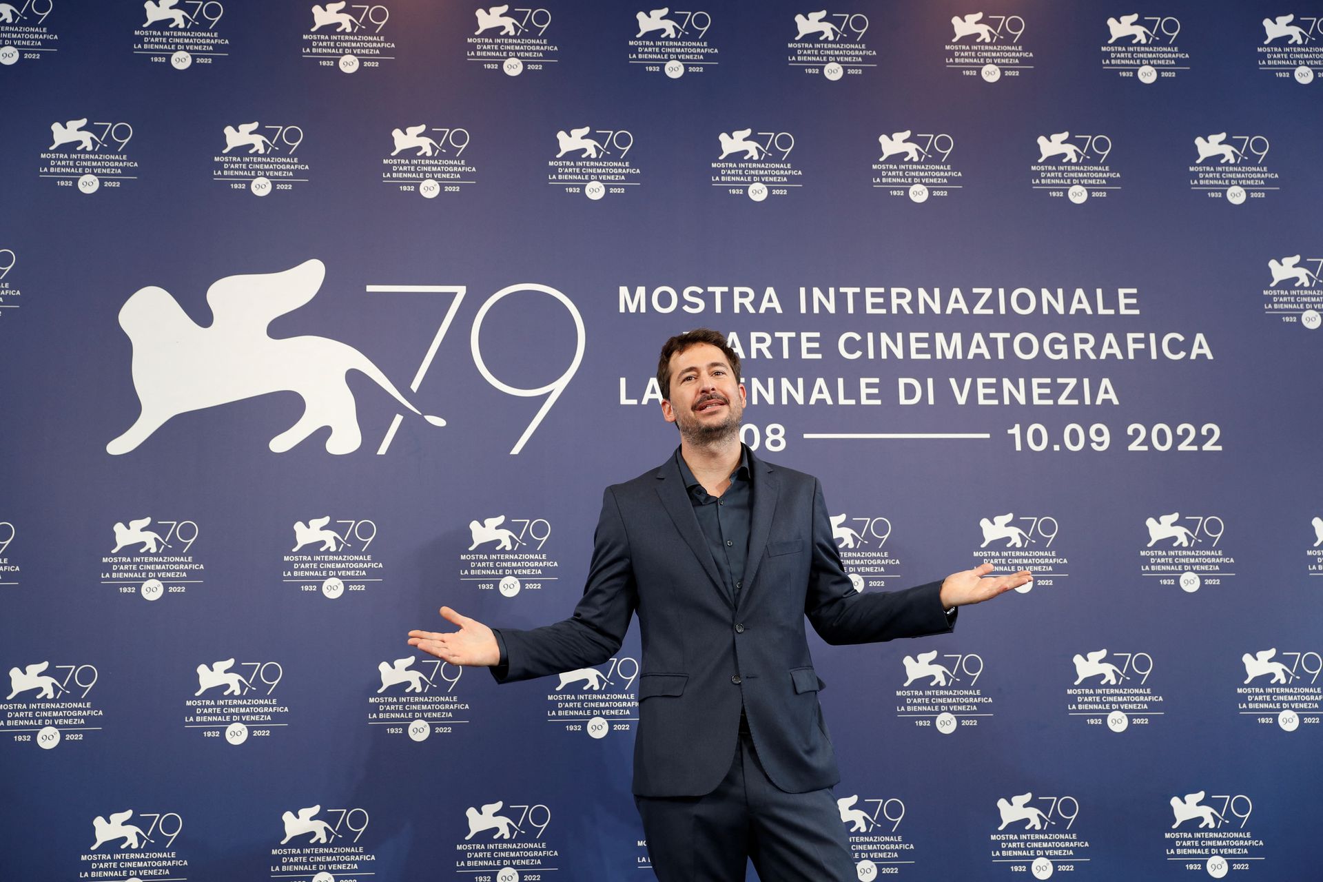 Director Santiago Mitre poses during a photo call for the film "Argentina, 1985" at the 79th Venice Film Festival in Venice, Italy, Sept. 3, 2022.