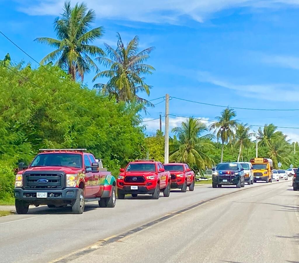 DPS, DFEMS, HSEM, and PSS buses provided support during the tsunami drill.