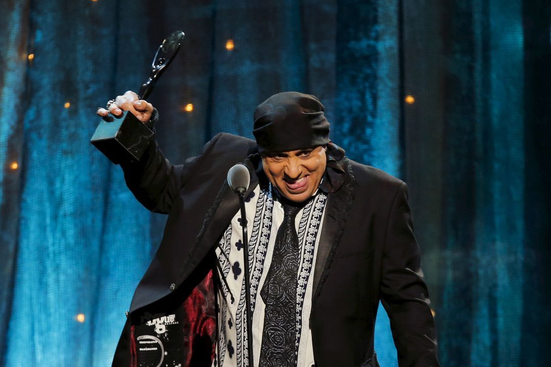 Musician and actor Stevie Van Zandt inducts Bert Berns onstage at the 31st Annual Rock And Roll Hall Of Fame Induction Ceremony at the Barclays Center in Brooklyn, New York on April 8, 2016.