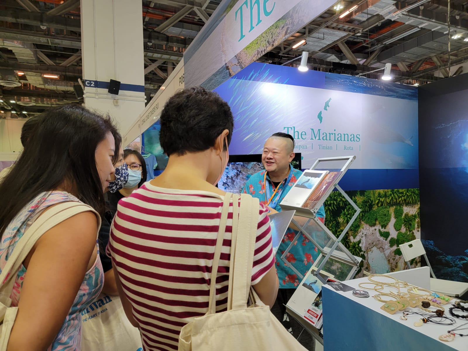 Marianas Visitors Authority Taiwan PR & Marketing Manager Steven Cheng shares information about the Marianas at Asia Dive Expo or ADEX 2022 on Sept. 16-18, 2022, in Singapore.  ADEX is the largest and longest-running diving consumer and trade show in Asia.
