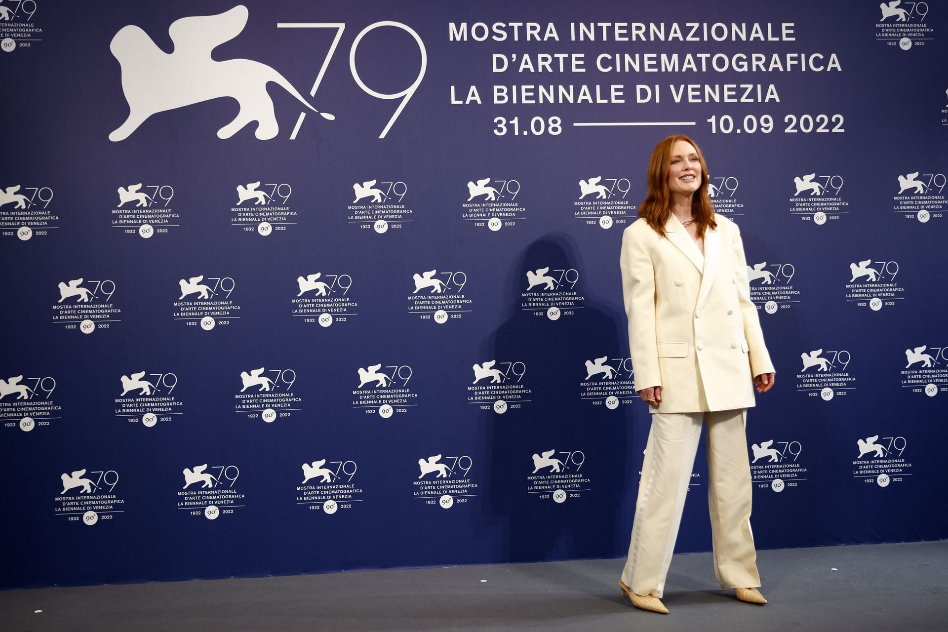 Venezia 79 international jury president Julianne Moore poses during a photocall in Venice, Italy Aug. 31, 2022.