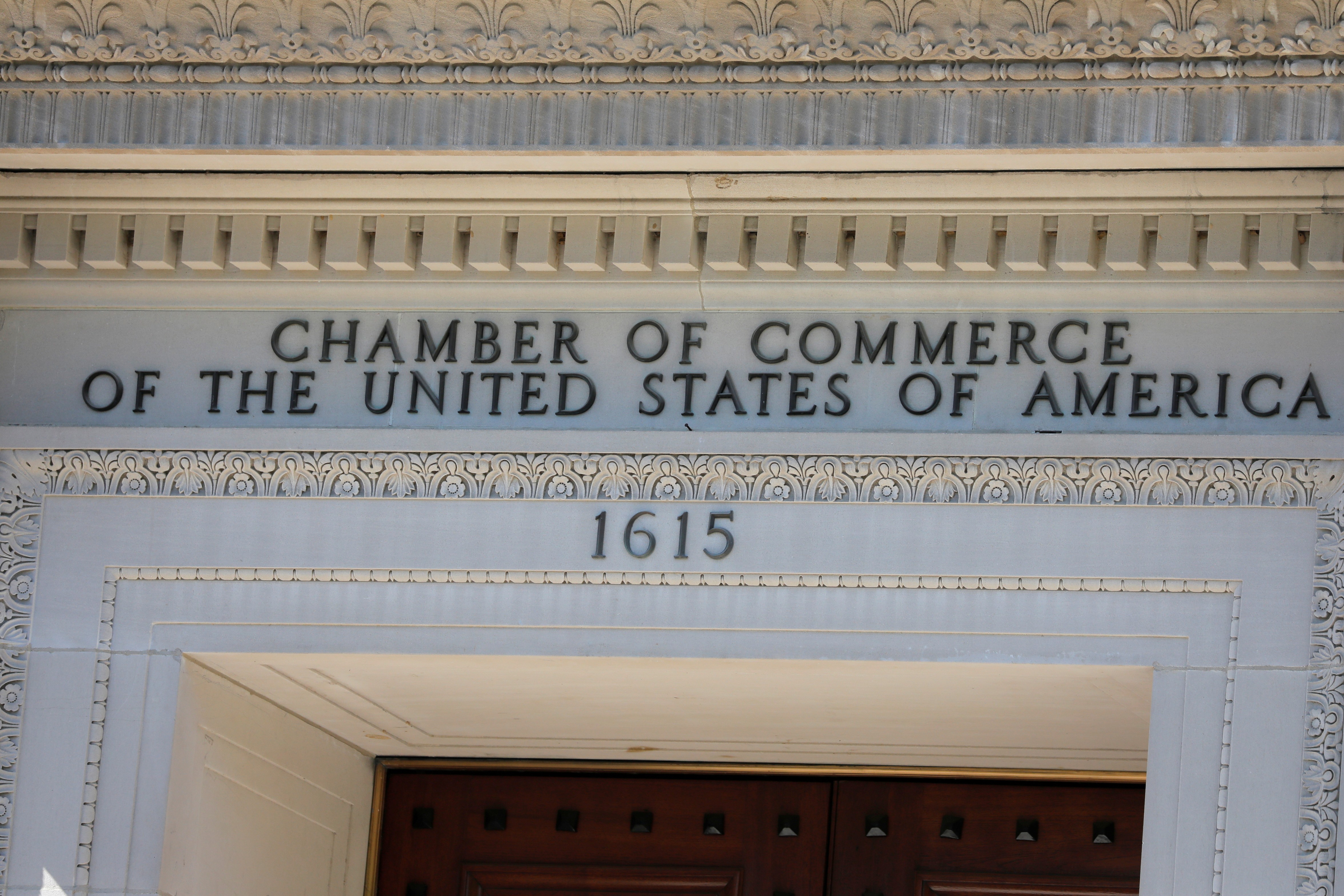 The United States Chamber of Commerce building is seen in Washington, D.C., May 10, 2021.