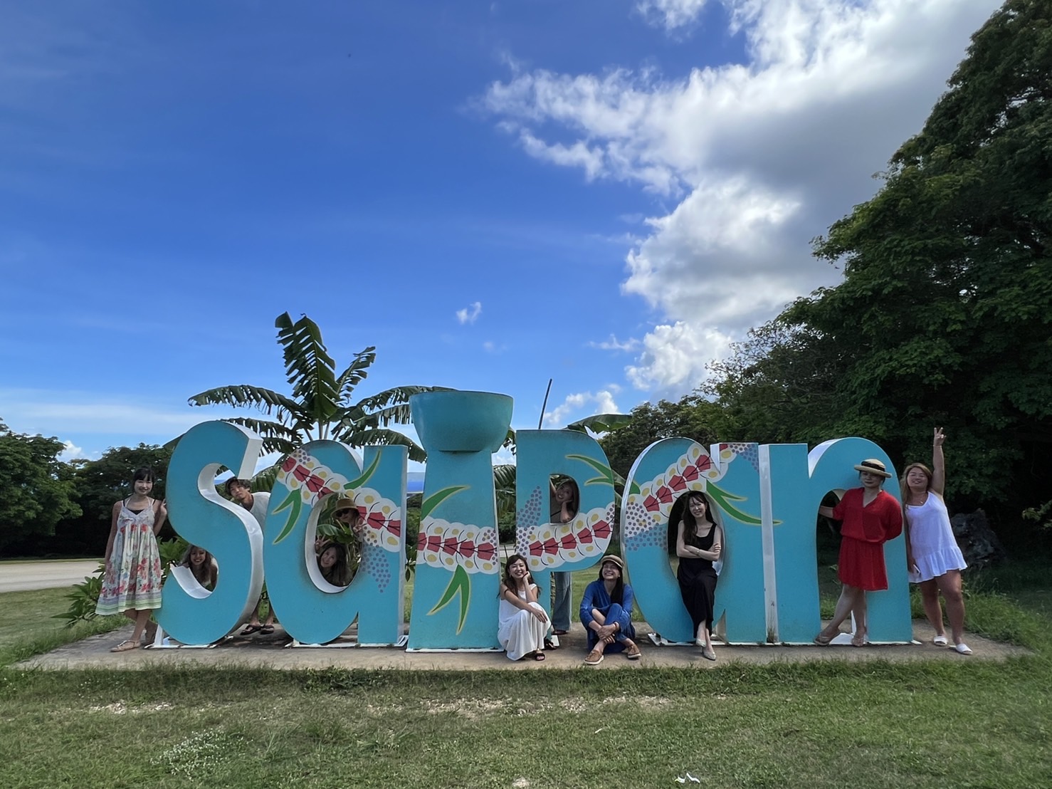 Japanese social media influencers tour the historic and scenic Marpi area on Aug. 24, 2022, as part of a fam tour conducted by the Marianas Visitors Authority.