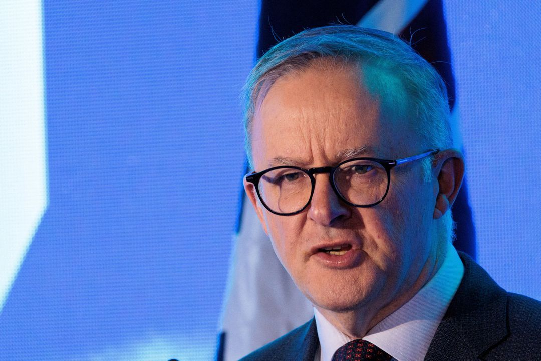 Australian Prime Minister Anthony Albanese speaks at the Sydney Energy Forum in Sydney, Australia on July 12, 2022.