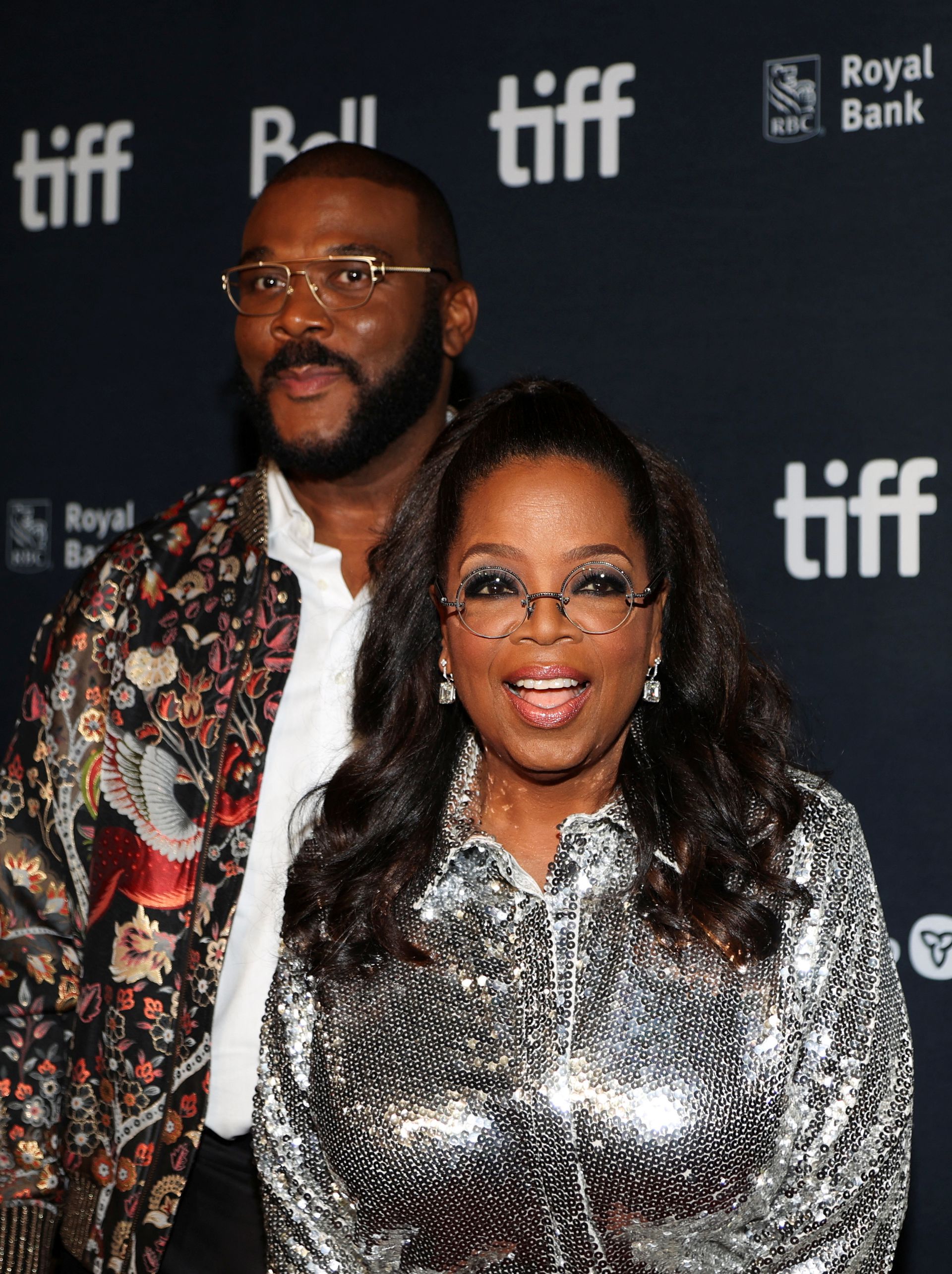 Oprah Winfrey and Tyler Perry attend the world premiere of the Sidney Poitier documentary "Sidney" at the Toronto International Film Festival in Toronto, Ontario, Canada on Sept. 10, 2022.