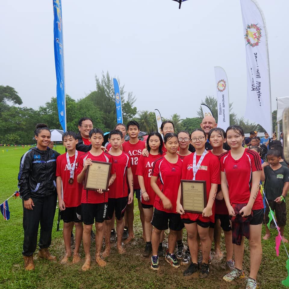 The ACS middle school girls and boys topped their respective divisions in the NMA-PSS Cross Country championships Saturday at the Saipan Vegas Country Club.