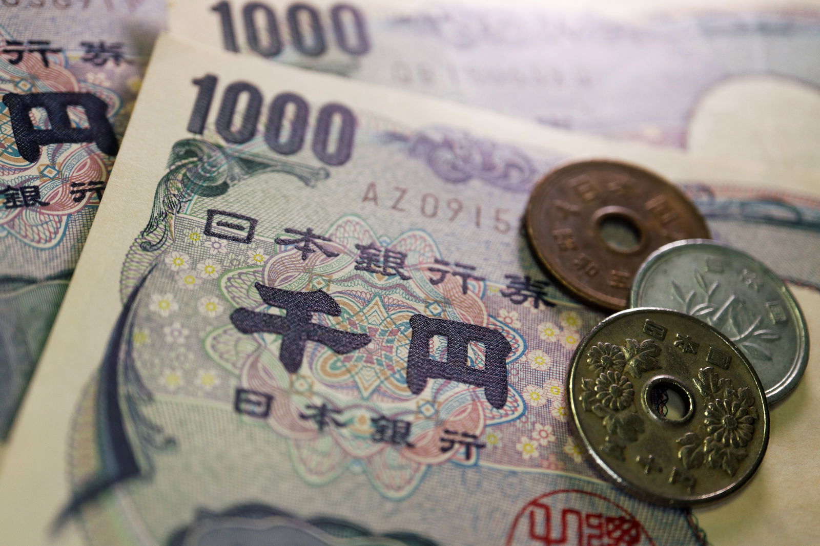 Coins and banknotes of Japanese yen are seen in this illustration picture taken on June 16, 2022.
