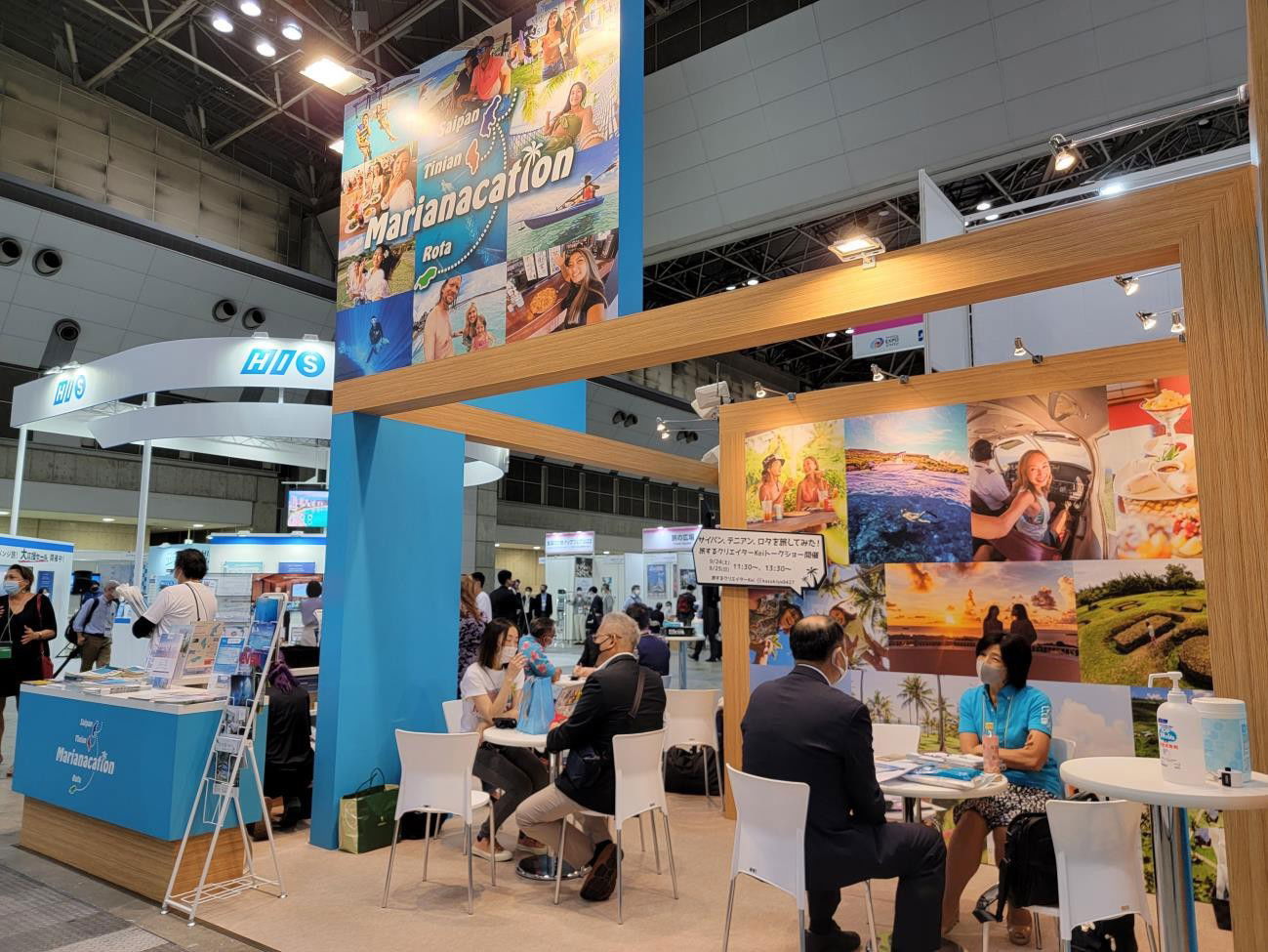B2B meetings are held the Marianas booth with travel trade and media representatives at JATA Tourism Expo 2022 held on Sept. 22-25, 2022, in Tokyo, Japan.