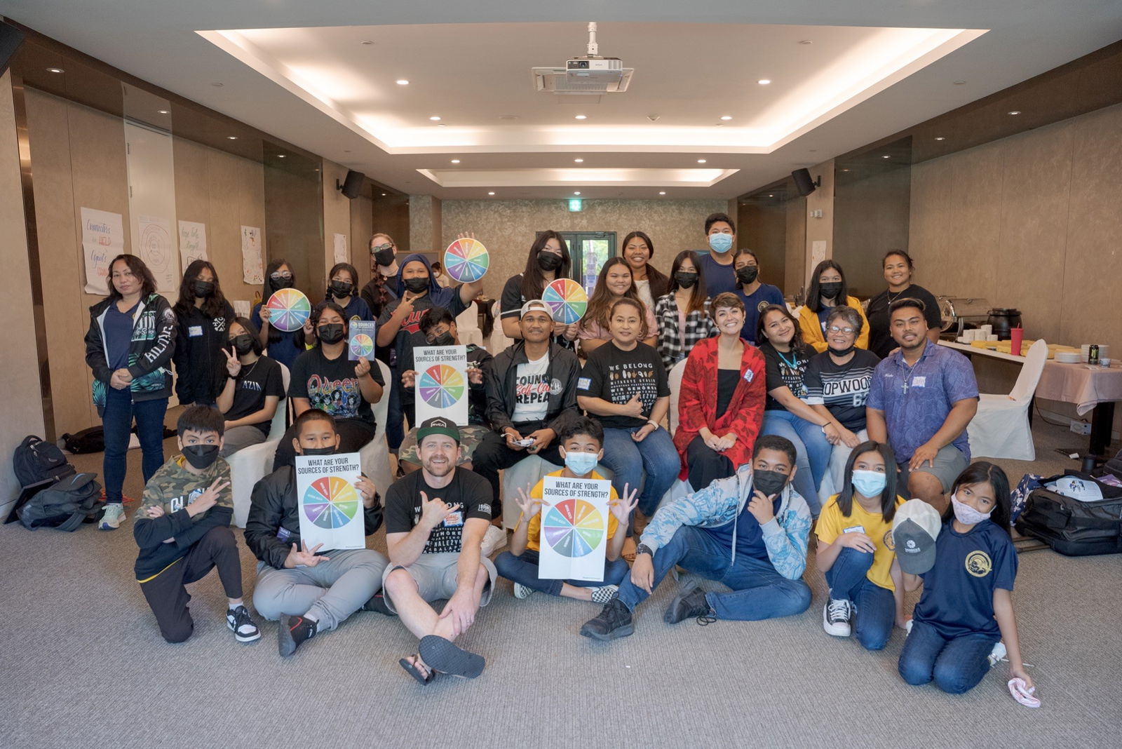 Hopwood Middle School peer leaders and adult advisors.