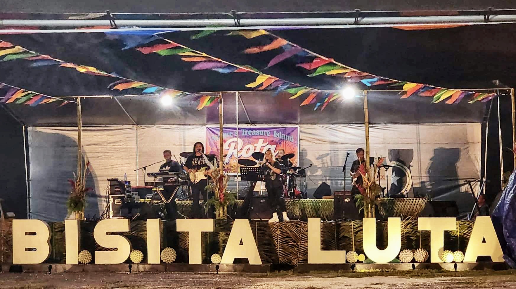 The Gigolos of Godfather’s Bar perform at the Chamorro Village in Songsong, Rota during the annual Bisita Luta Festival which Rota celebrated from Oct. 6 to 8.