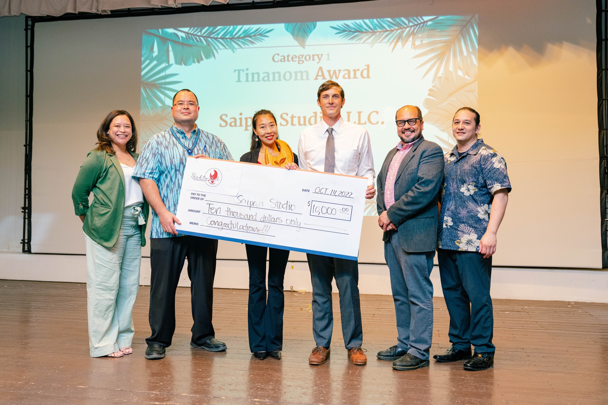 Saipan Studio won 2nd prize in the new businesses category.