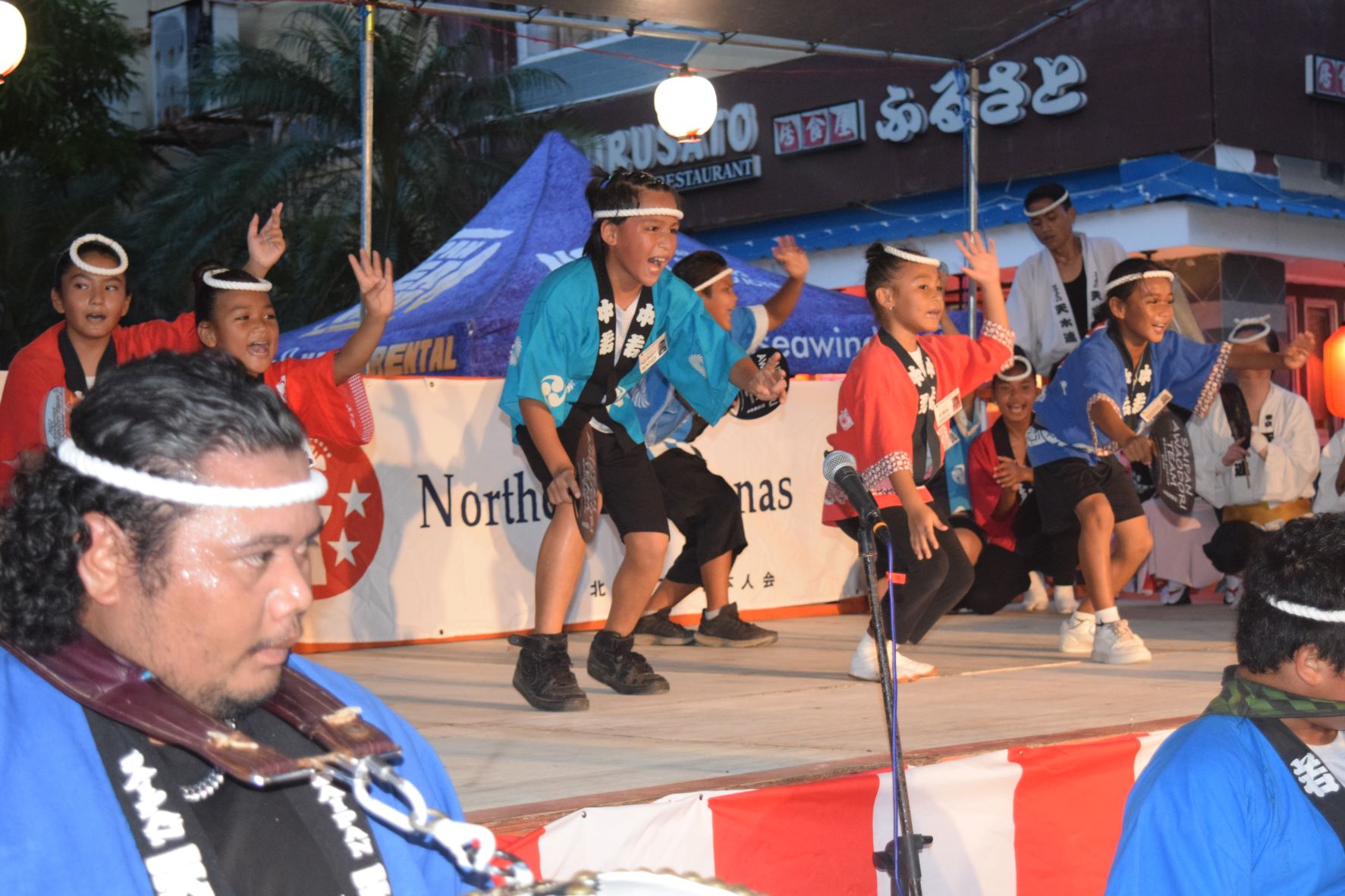 The Saipan Awaodori children perform during the opening of the Japanese Autumn Festival at the Paseo De Marianas on Saturday.