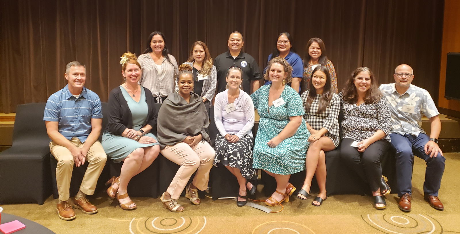 The National Center for System Improvement 2022 In-Person Pacific Collaborative Convening was held last week on Guam. Facilitated by U.S. Department of Education’s Office of Special Education Programs, the participants were from the CNMI, Guam, the Marshall Islands, Palau, American Samoa and the Federated States of Micronesia. In photo, the CNMI team,  standing back, from left, Special Education Director Donna Flores, PSS Finance and Budget Director Arlene Lizama, Commissioner of Education Dr. Alfred B. Ada, Special Education’s Data & Compliance Program Manager Nora Fujihira, and Federal Programs Office’s Marian Tudela pose for a photo with, front row, from left,  Charlie Kniseley, USDOE-Office of Special Education Programs CNMI State Lead; Rorie Fitzpatrick, National Systems on Systemic Improvement; Valerie Williams, director, USDOE-OSEP; Tessie Bailey, American Institutes for Research/Progress Center; Sara Doutre, NCSI; Mari Shikuzawa, NCSI; Michelle Rovins, NCSI; and Cesar D'Agord, NCSI.